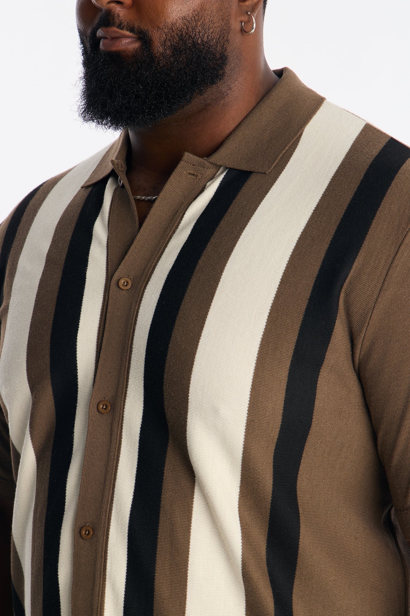 Sundown Lounge Button Up - Tan/Multi Fashion Nova
