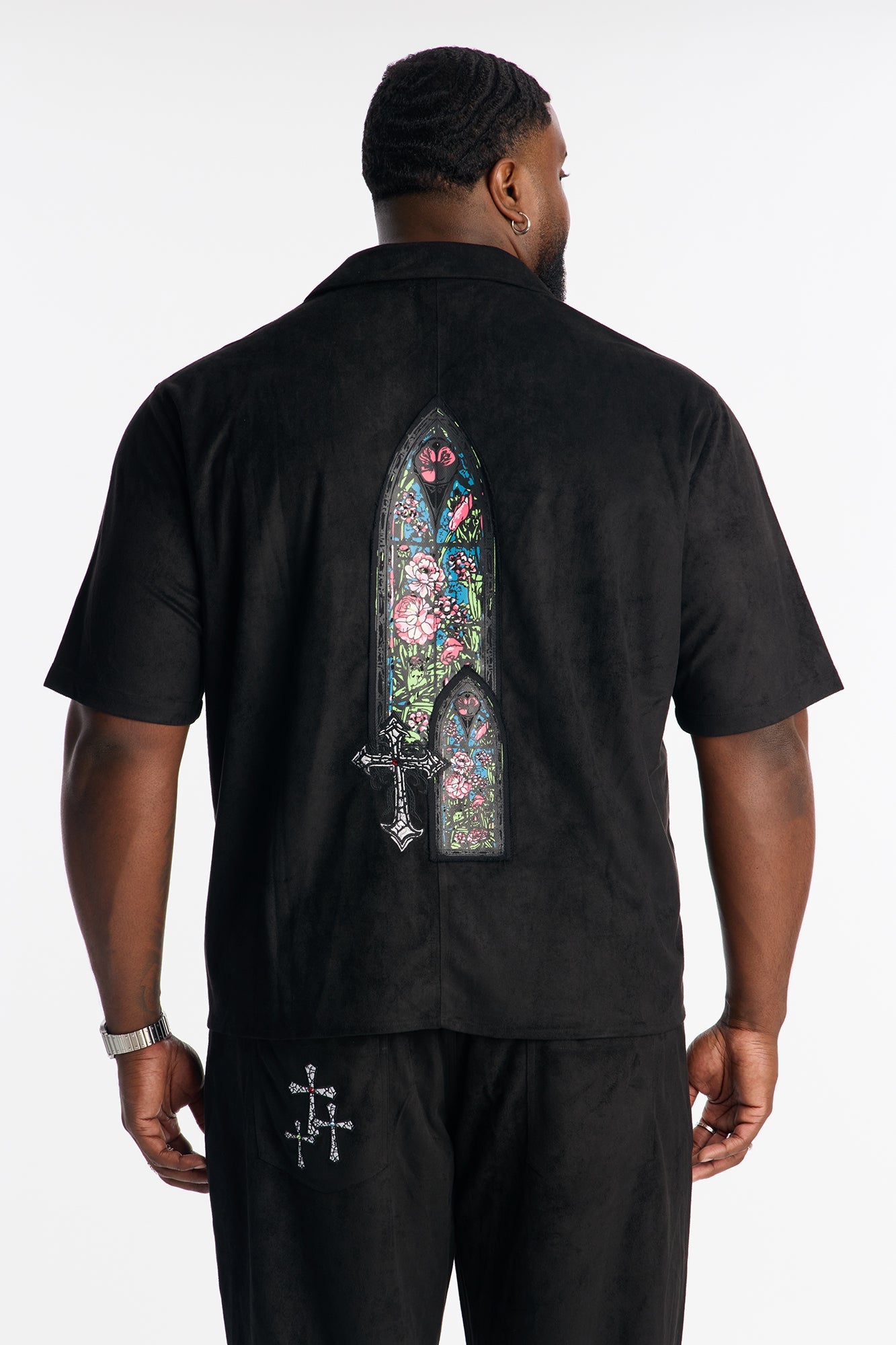 Stained Truth Cuban Button Up Shirt - Black Fashion Nova