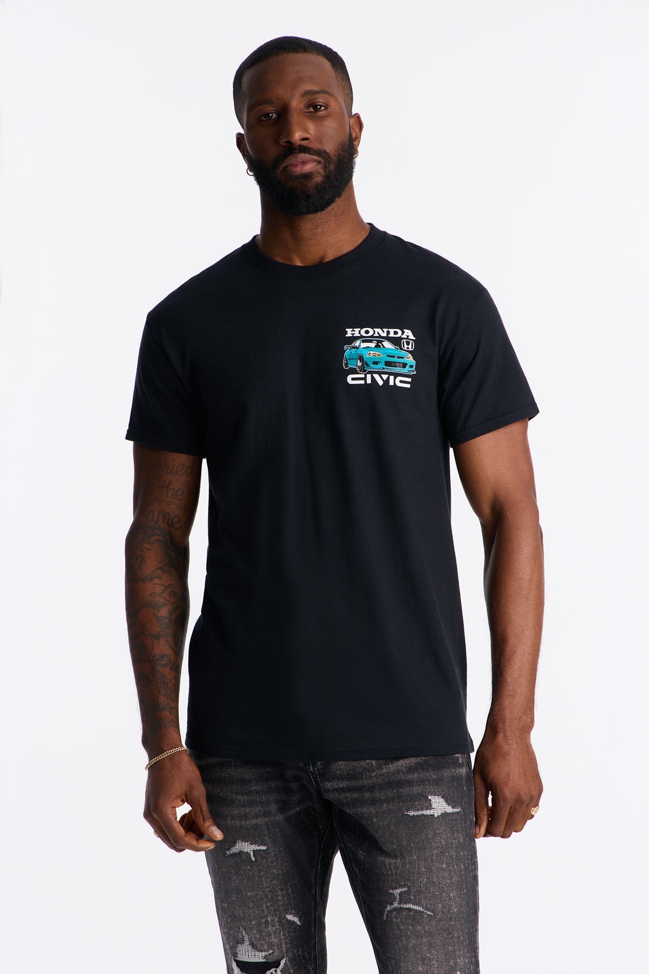 Honda Civic Short Sleeve Tee - Black Fashion Nova