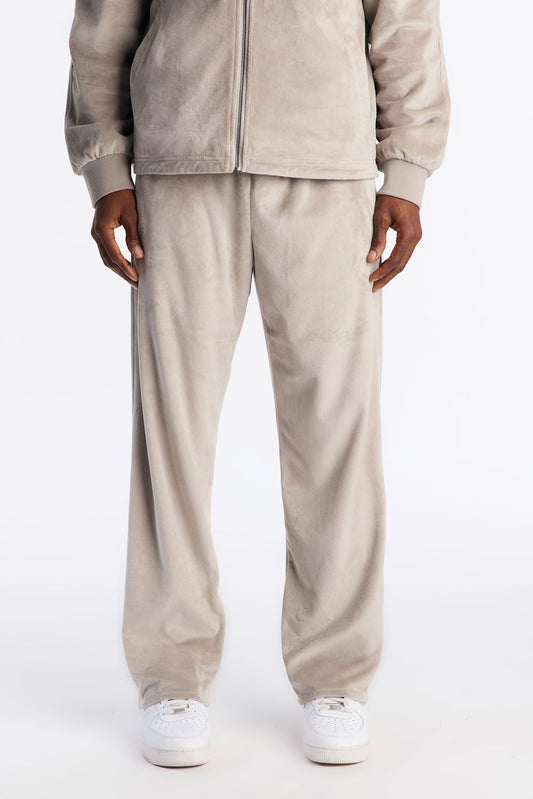 Straight Velour Pant - Grey Fashion Nova