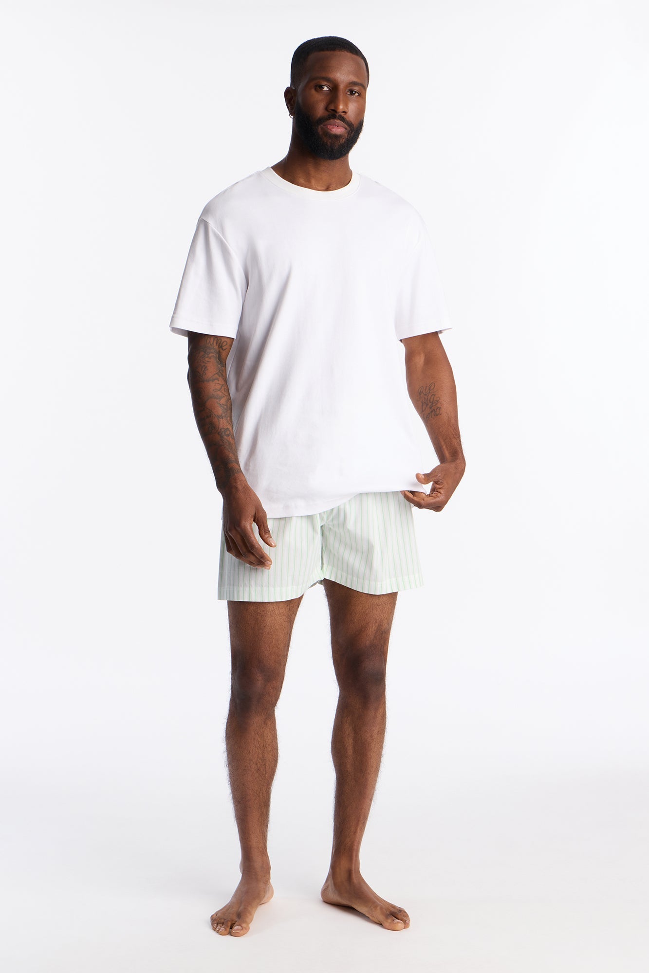 Classic Striped Cotton Boxer - Green Fashion Nova