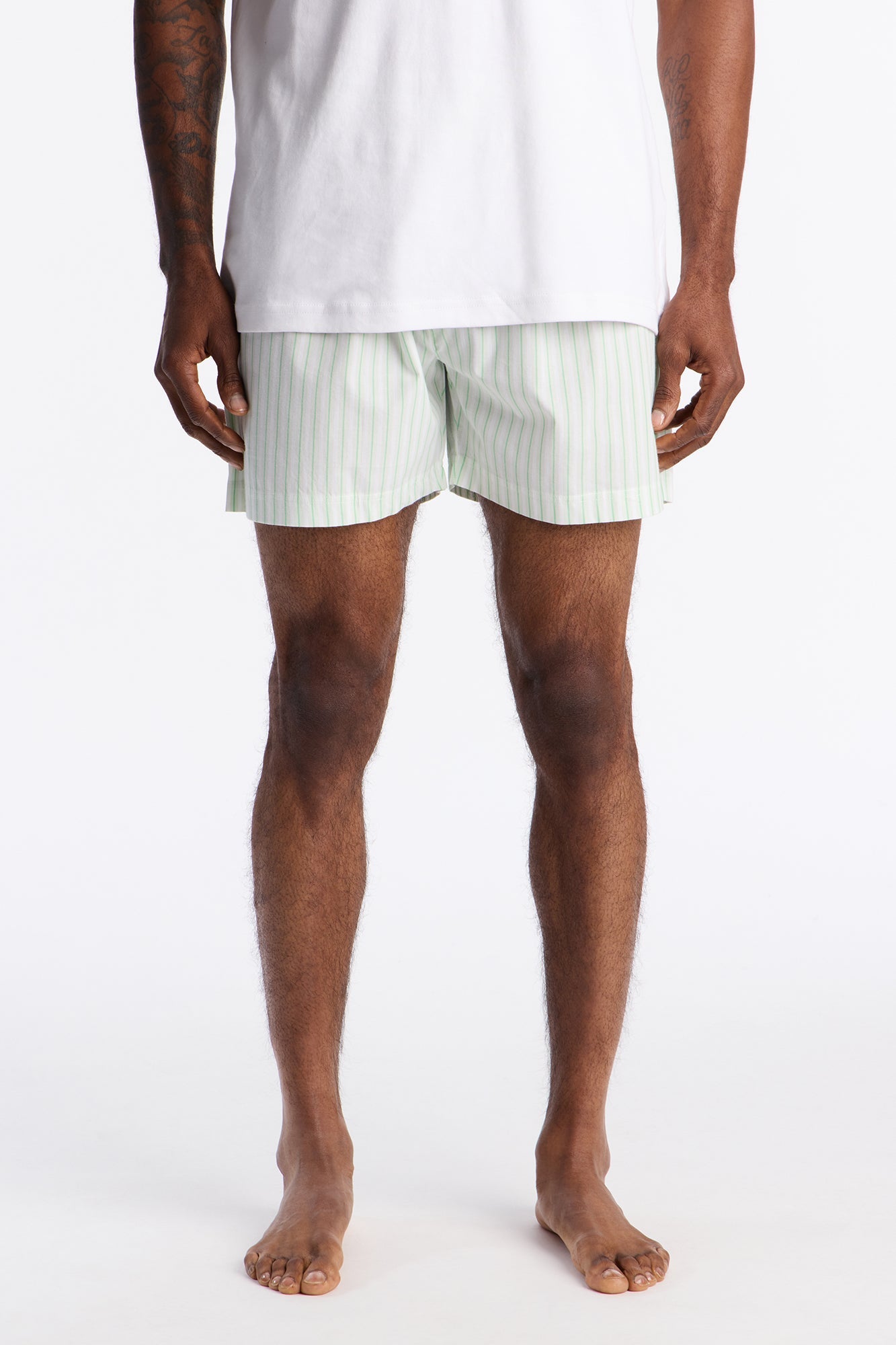 Classic Striped Cotton Boxer - Green Fashion Nova