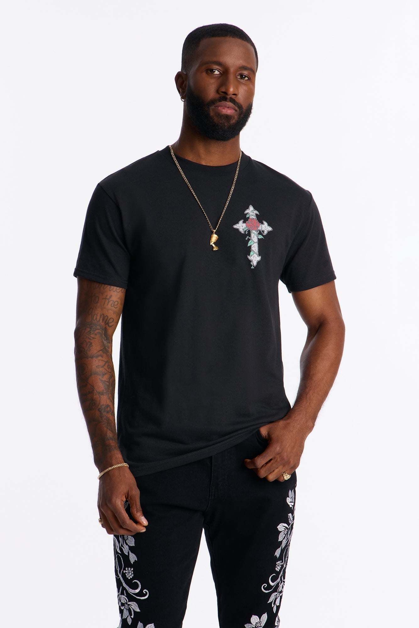 Bloom Crusades Short Sleeve Tee - Black Fashion Nova