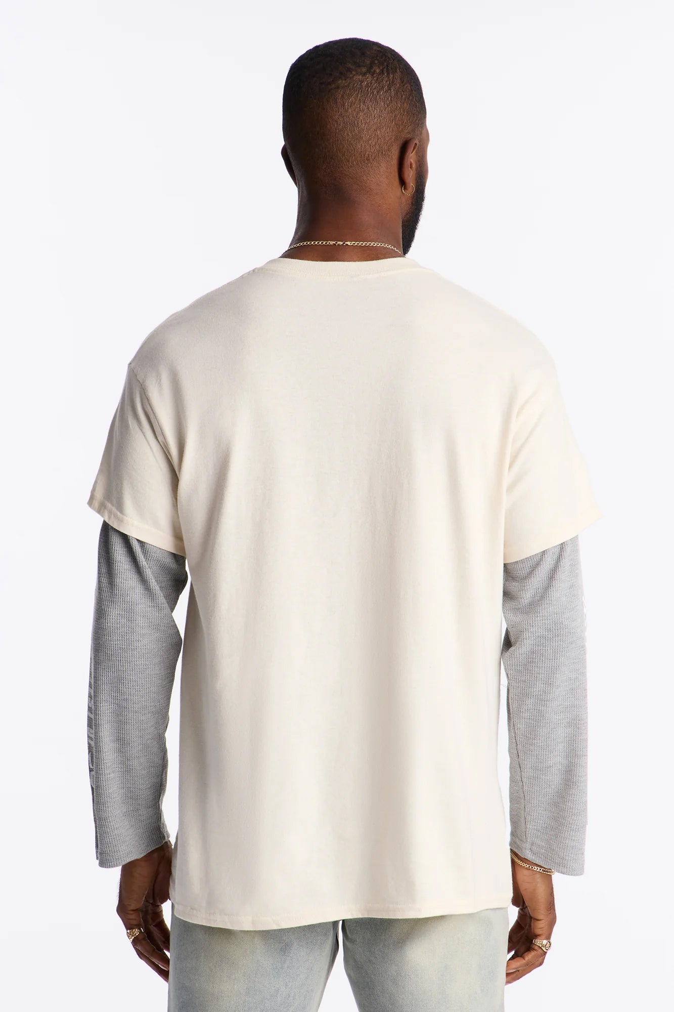 GOAT Thermal Twofer Tee - Natural/combo Fashion Nova