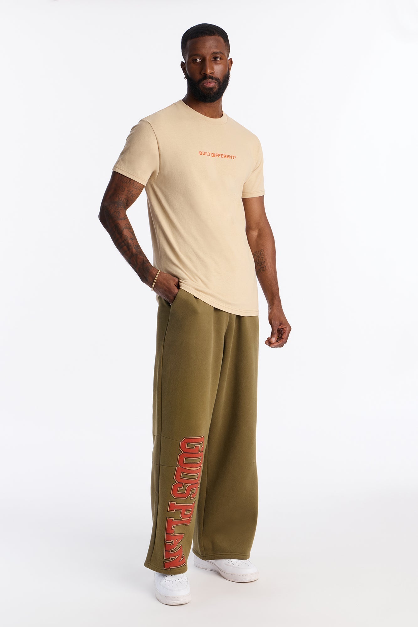 Built Against All Odds Short Sleeve Tee - Tan Fashion Nova