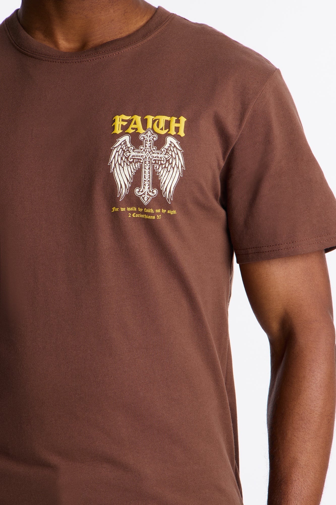Daily Faith Short Sleeve Tee - Brown Fashion Nova