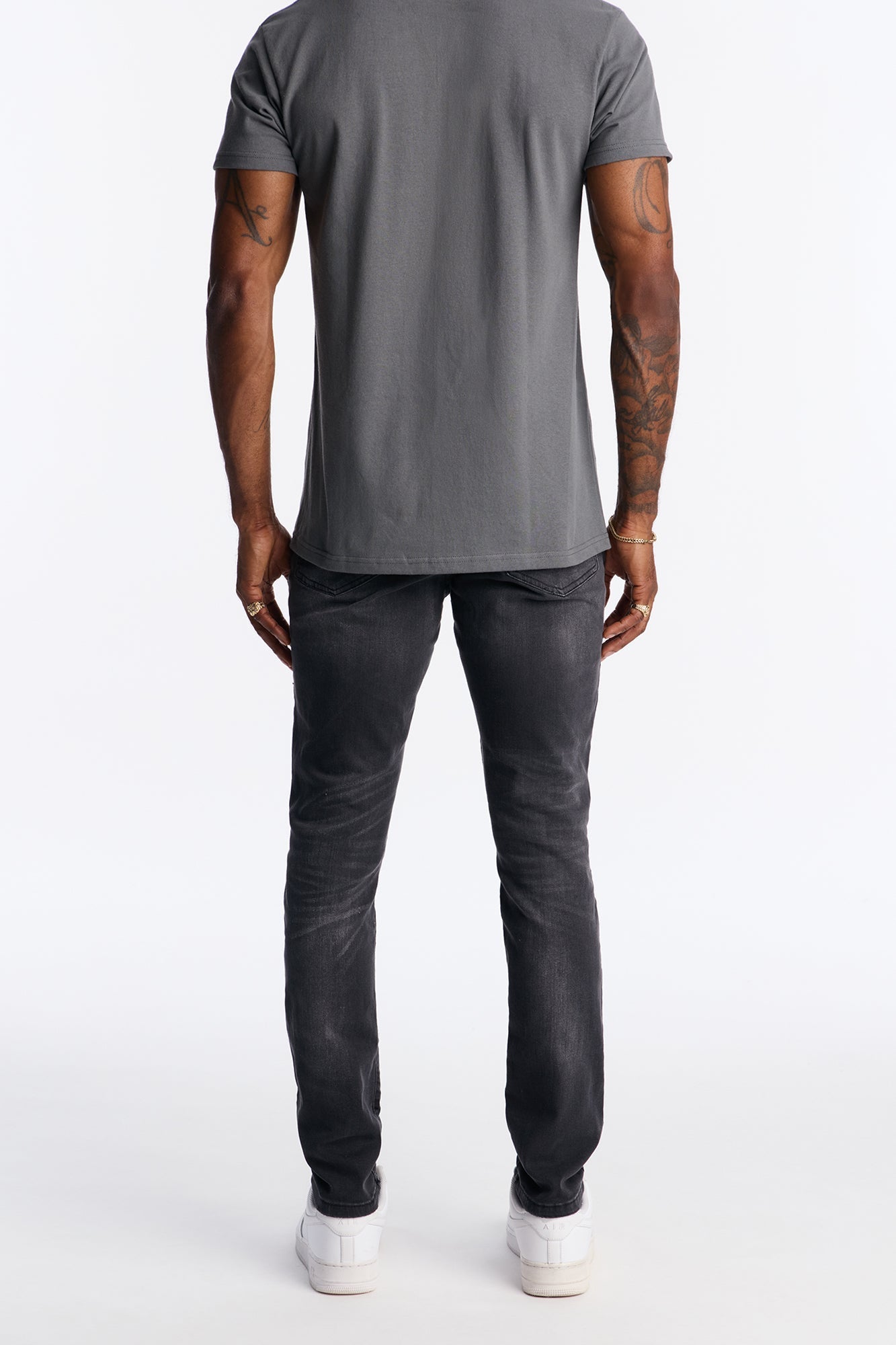 Your Everyday Skinny Distressed Jeans - Black Wash Fashion Nova
