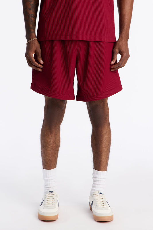 Show Up Basketball Short - Burgundy Fashion Nova