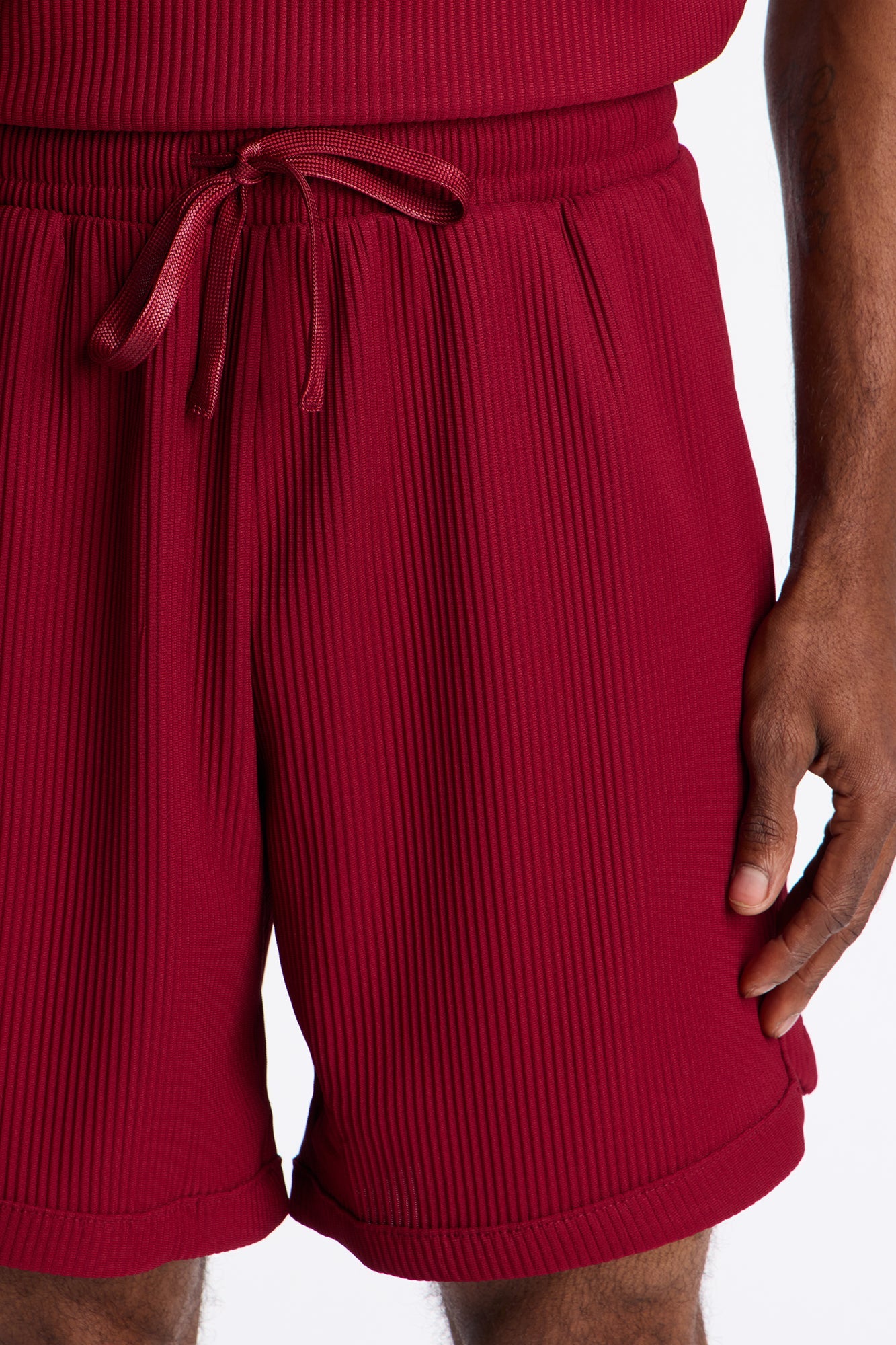 Show Up Basketball Short - Burgundy Fashion Nova