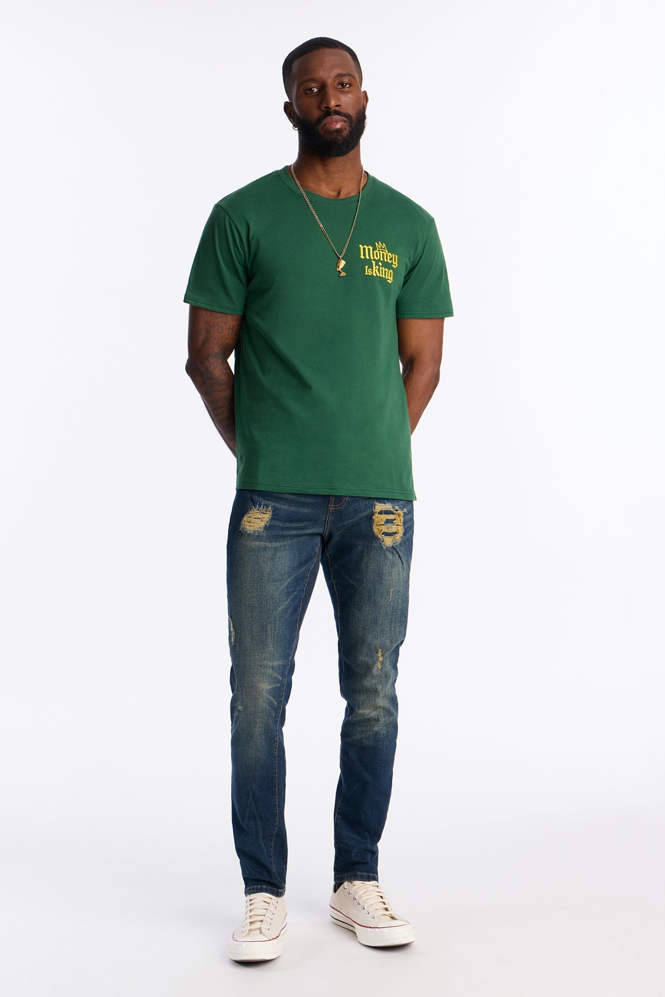 Skinny Distressed Feelin It Jeans - Dark Wash Fashion Nova