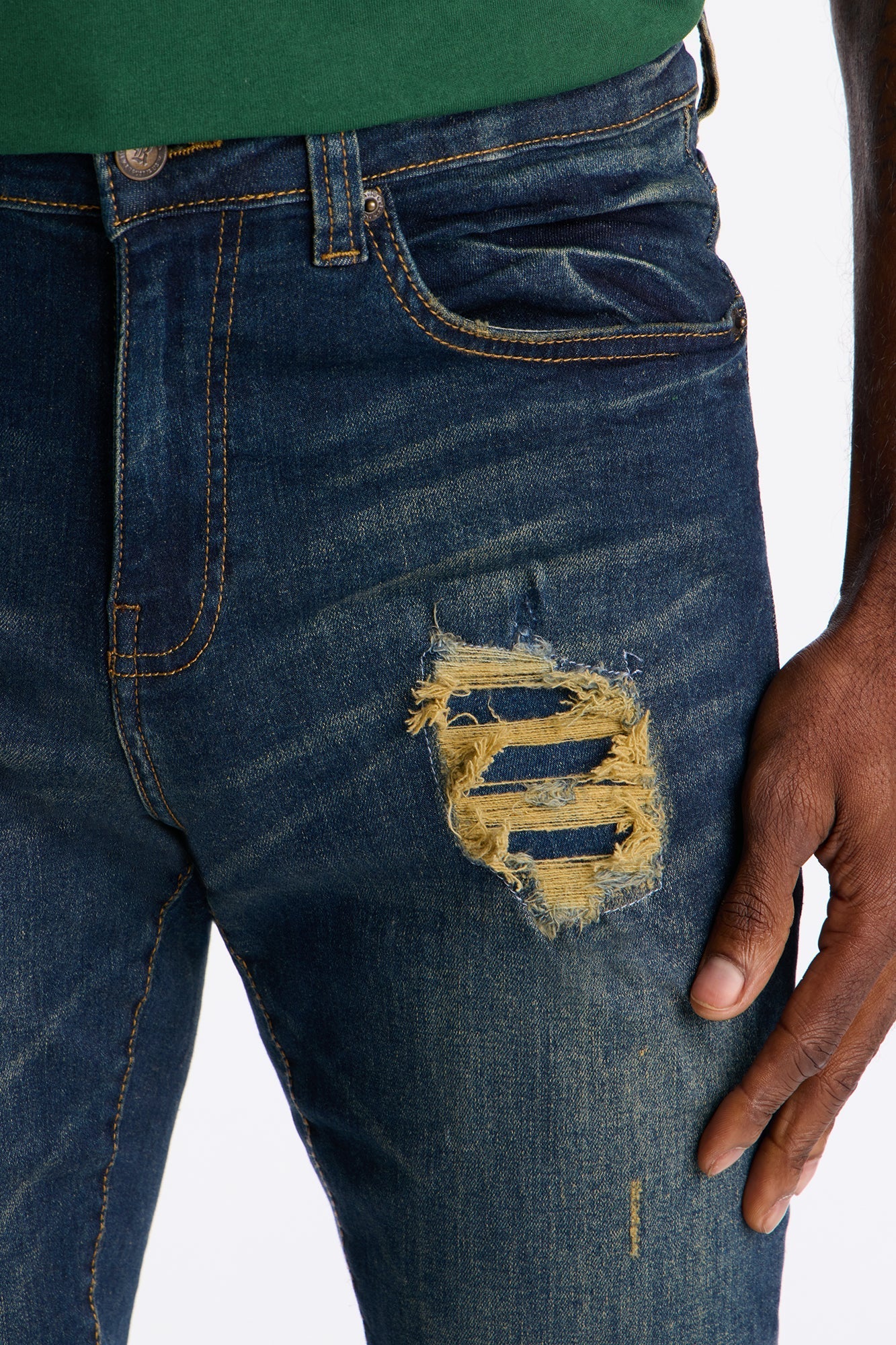 Skinny Distressed Feelin It Jeans - Dark Wash Fashion Nova