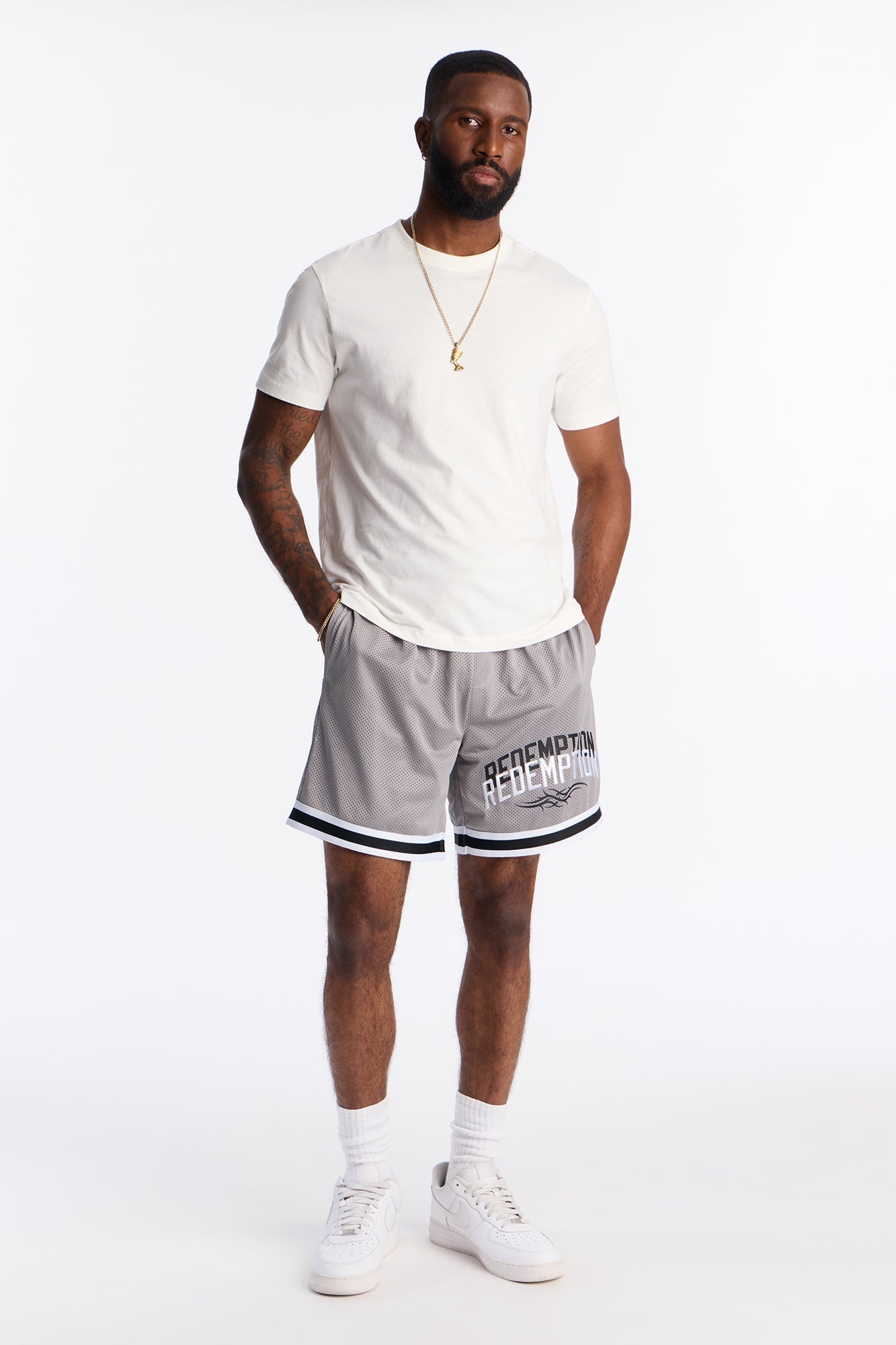 Redemption Legacy Mesh Short - Grey Fashion Nova