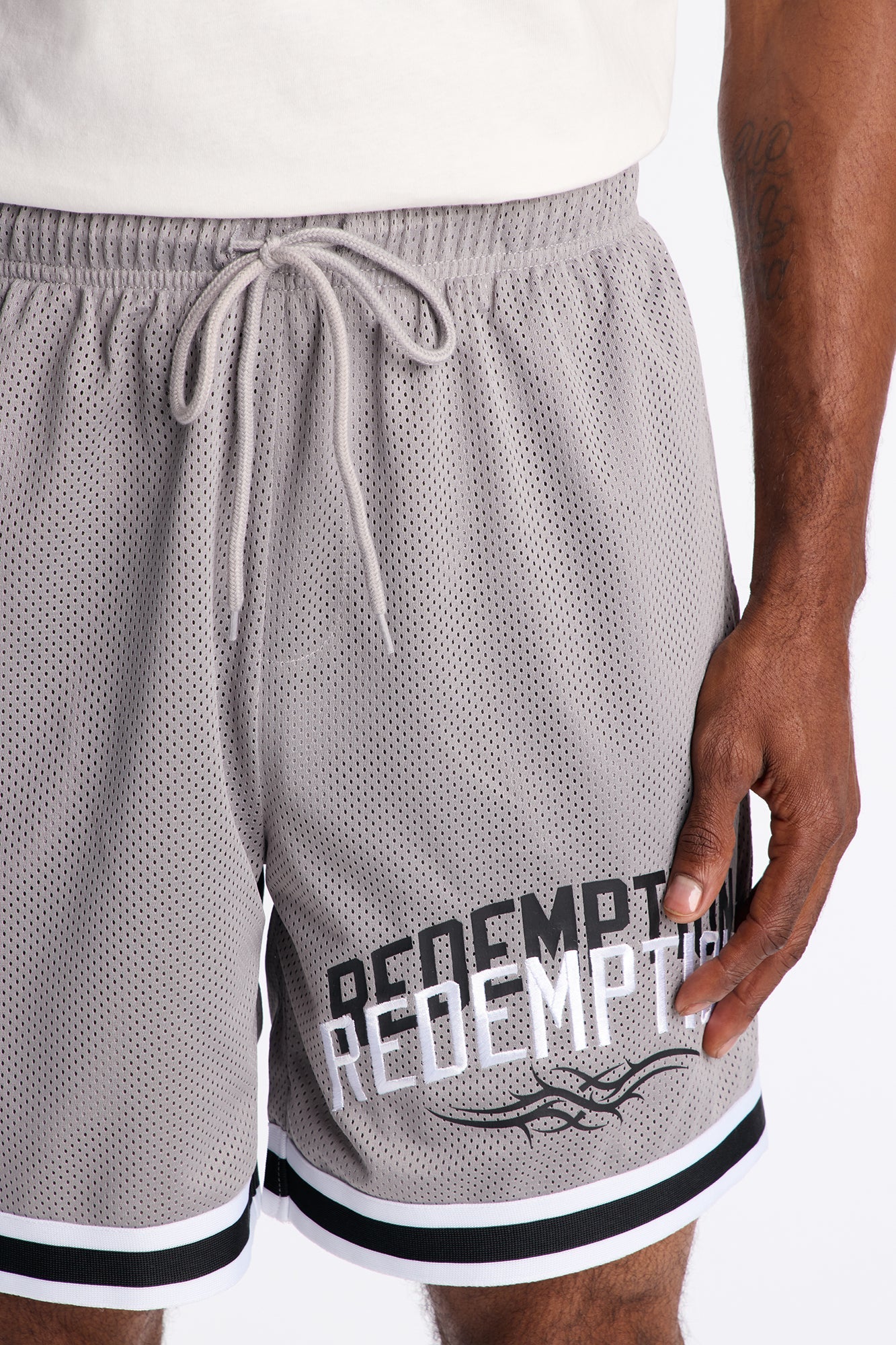 Redemption Legacy Mesh Short - Grey Fashion Nova