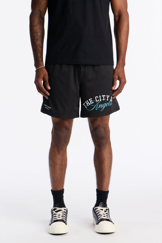 Angels Boulevard Mesh Short - Black Fashion Nova