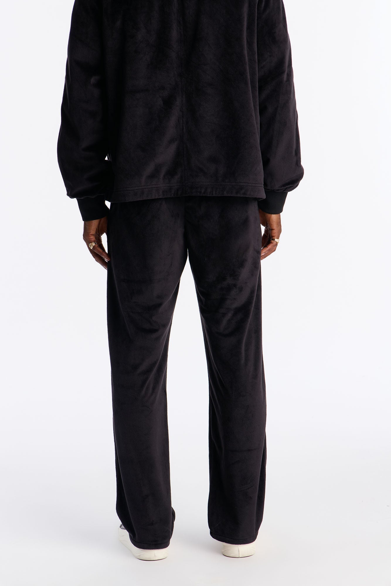 Straight Velour Pant - Black Fashion Nova