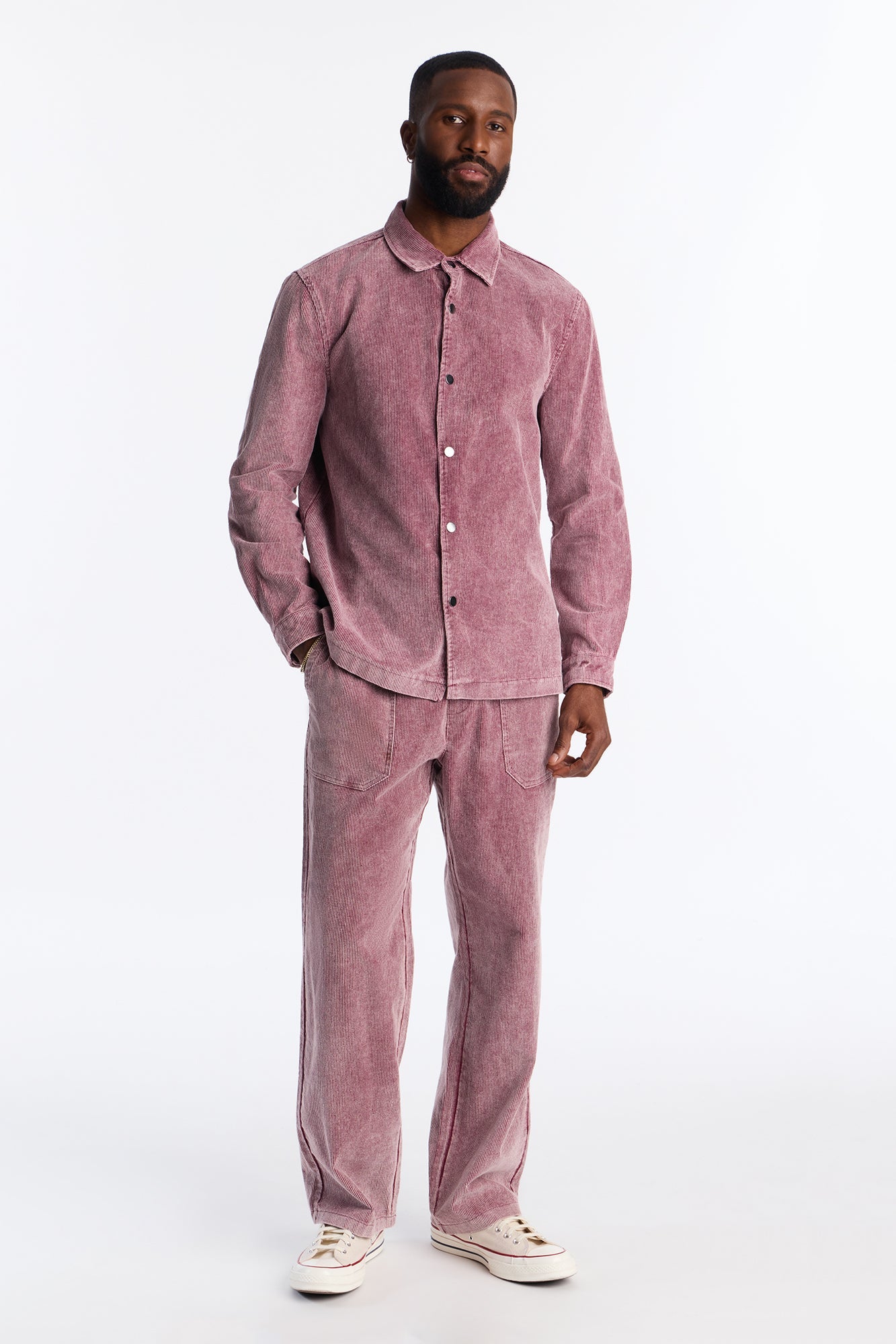 Straight Chi Town Corduroy Pant - Burgundy Fashion Nova