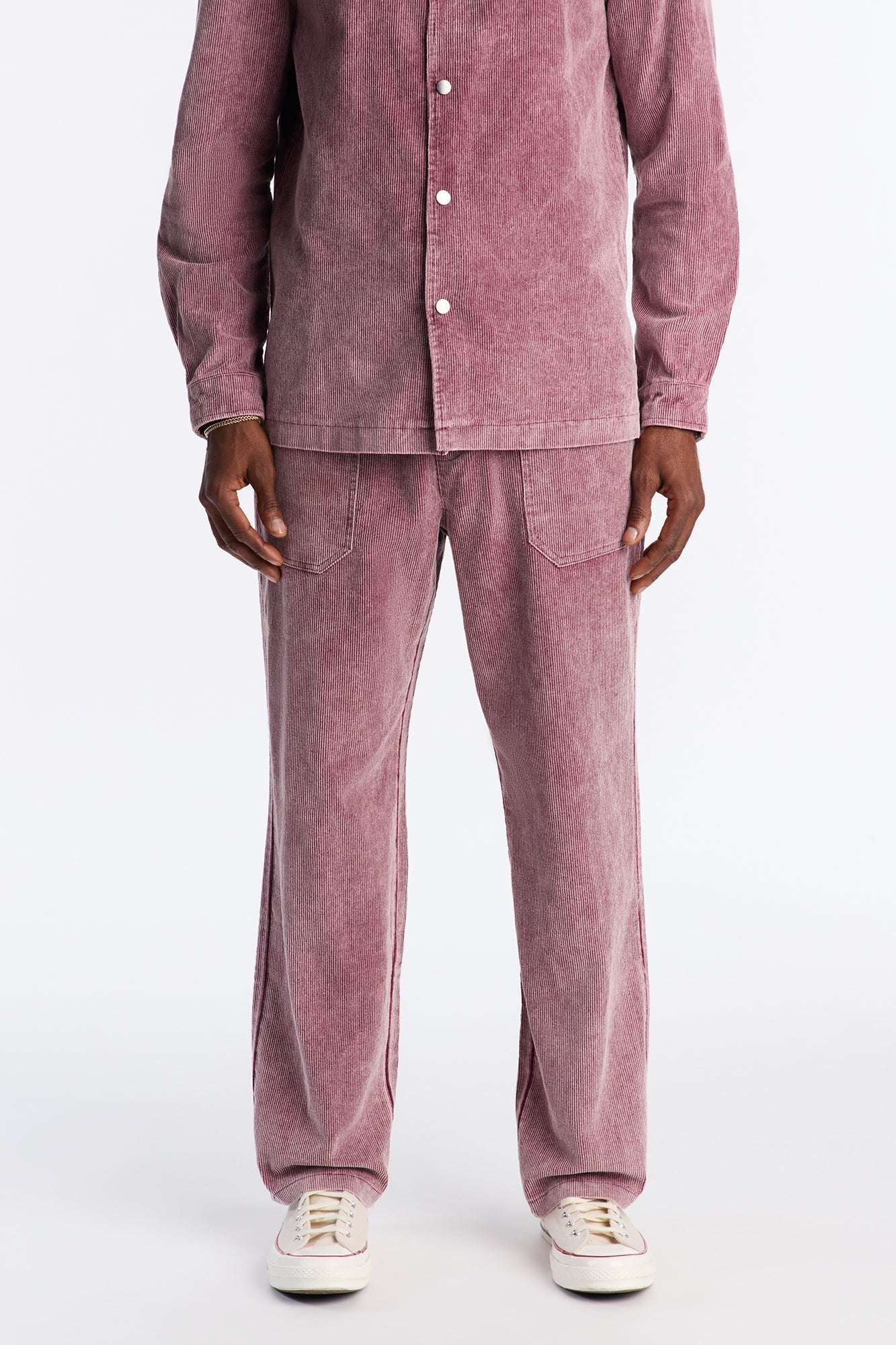 Straight Chi Town Corduroy Pant - Burgundy Fashion Nova