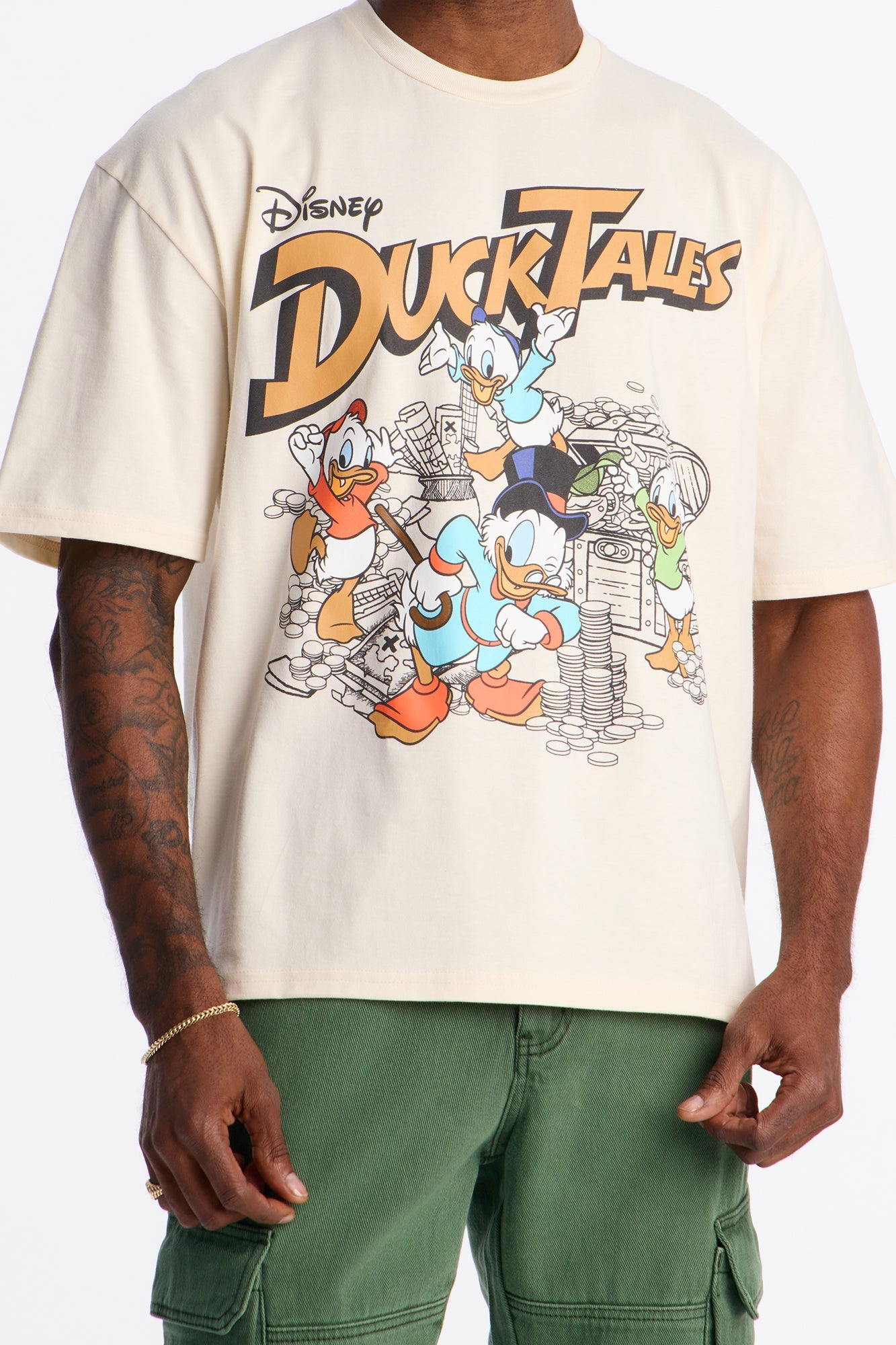 Disney Ducktales Boxy Short Sleeve Tee - Natural Fashion Nova