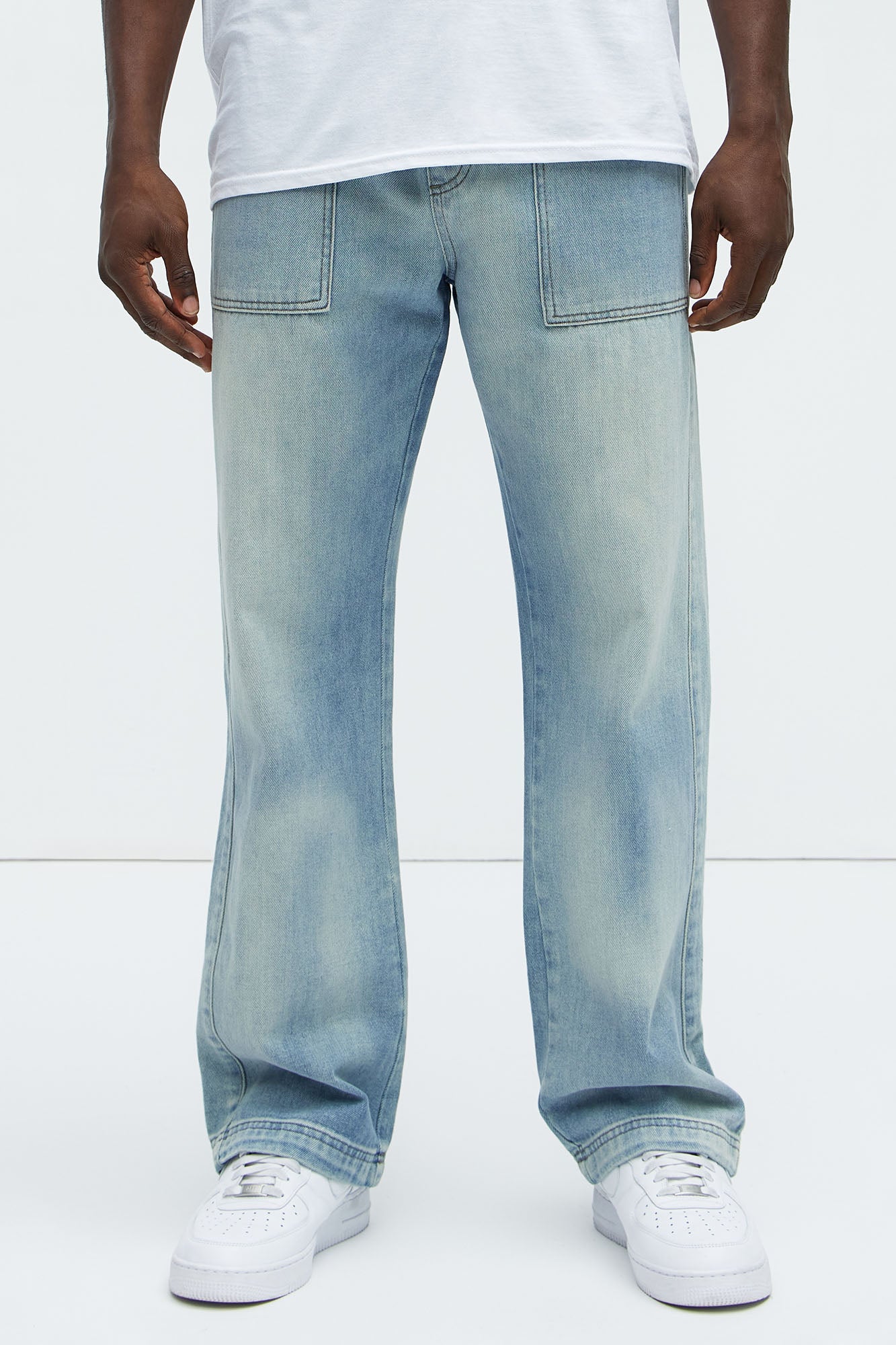 Tahir Relaxed Straight Jeans - Light Wash Fashion Nova