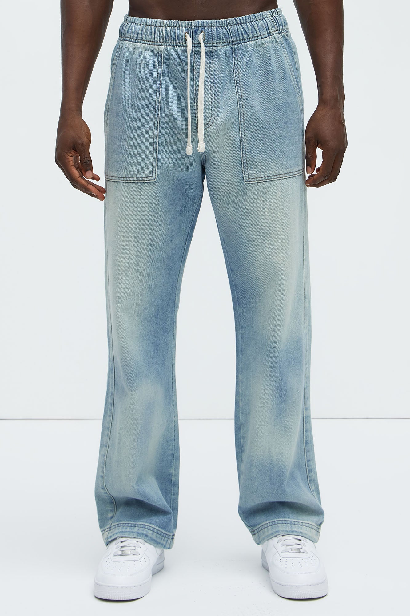 Tahir Relaxed Straight Jeans - Light Wash Fashion Nova