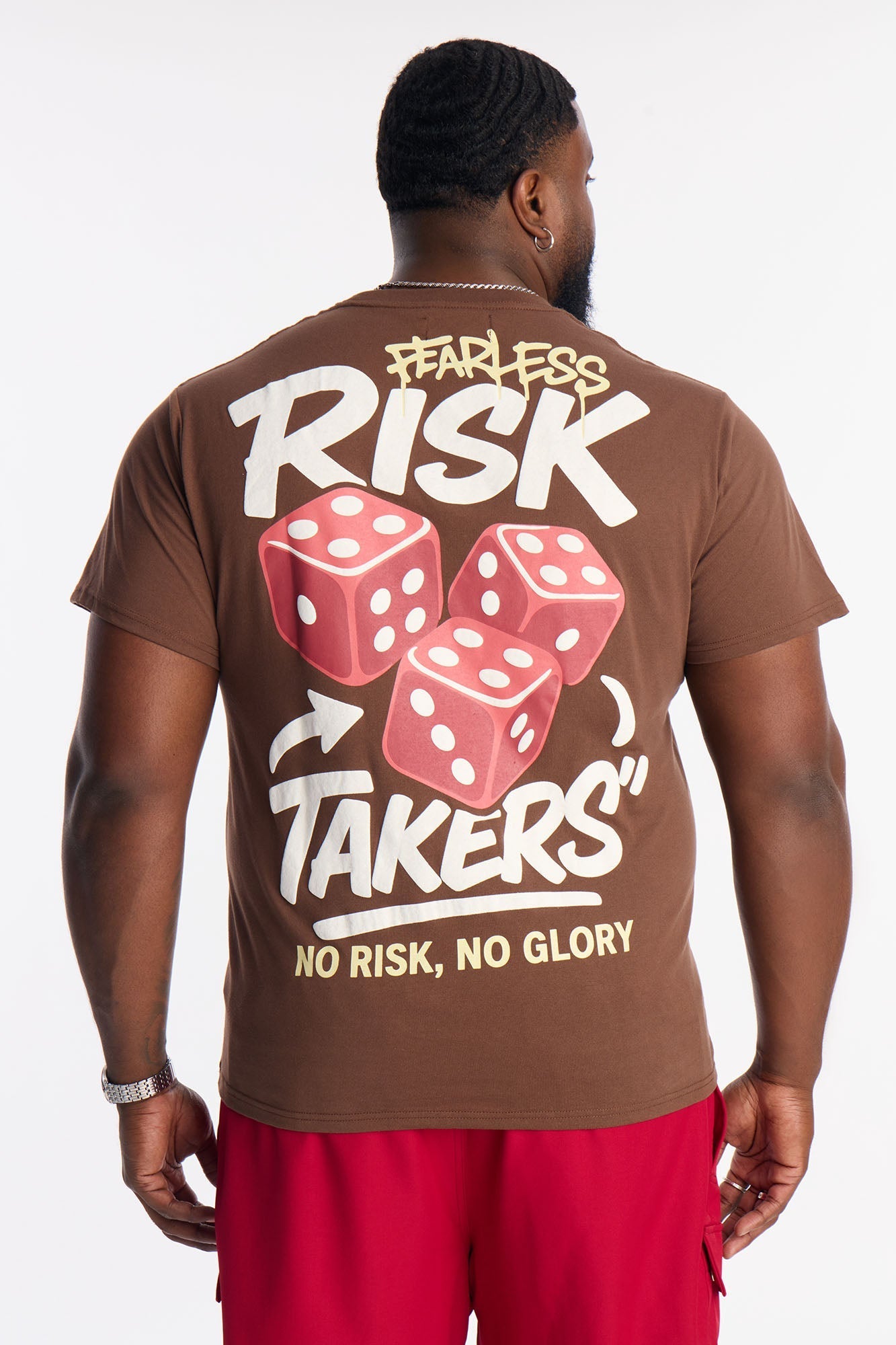 Fearless Risk Takers Short Sleeve Tee - Brown Fashion Nova