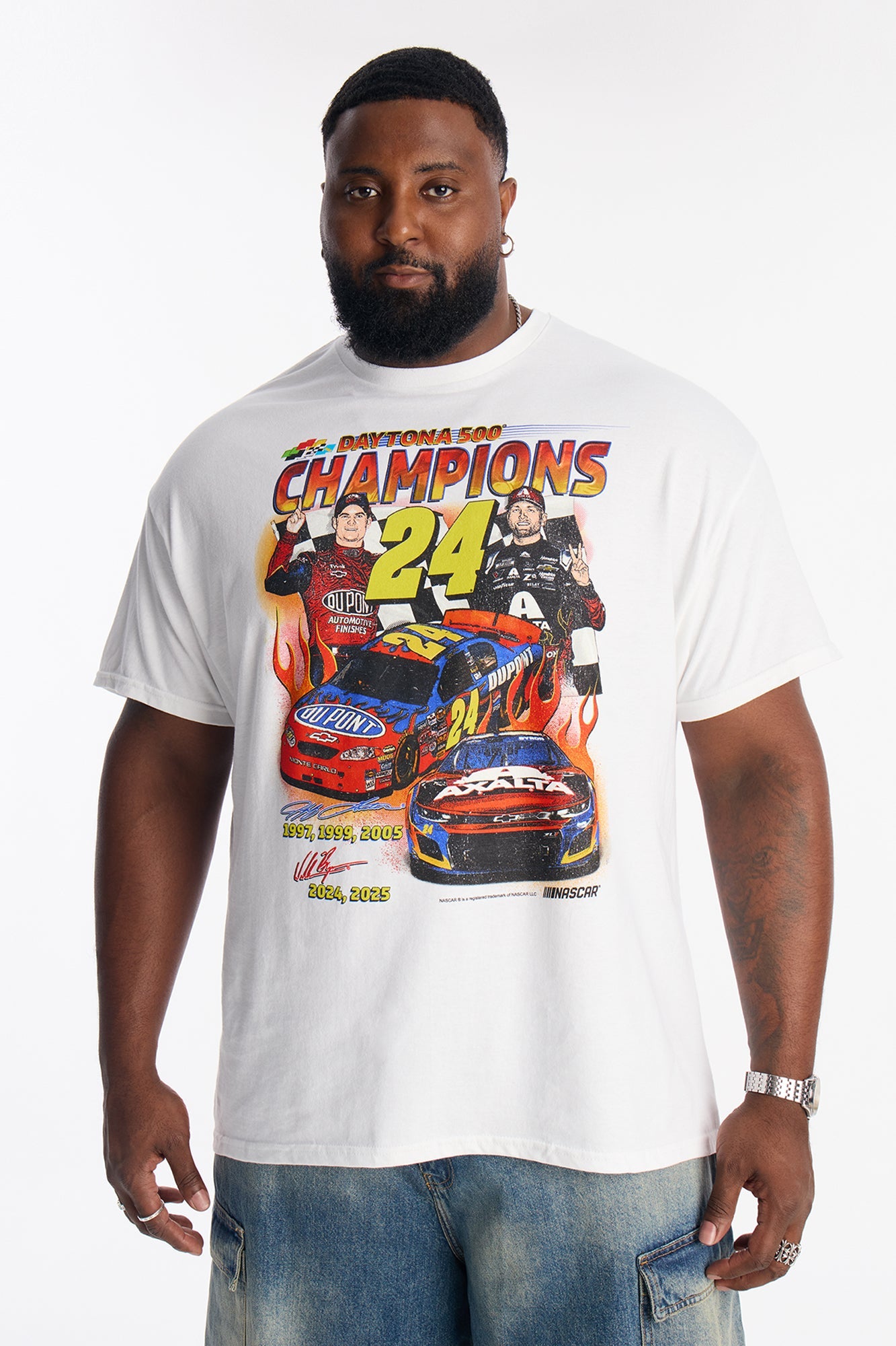 NASCAR Daytona 500 Vintage Short Sleeve Tee - White Fashion Nova