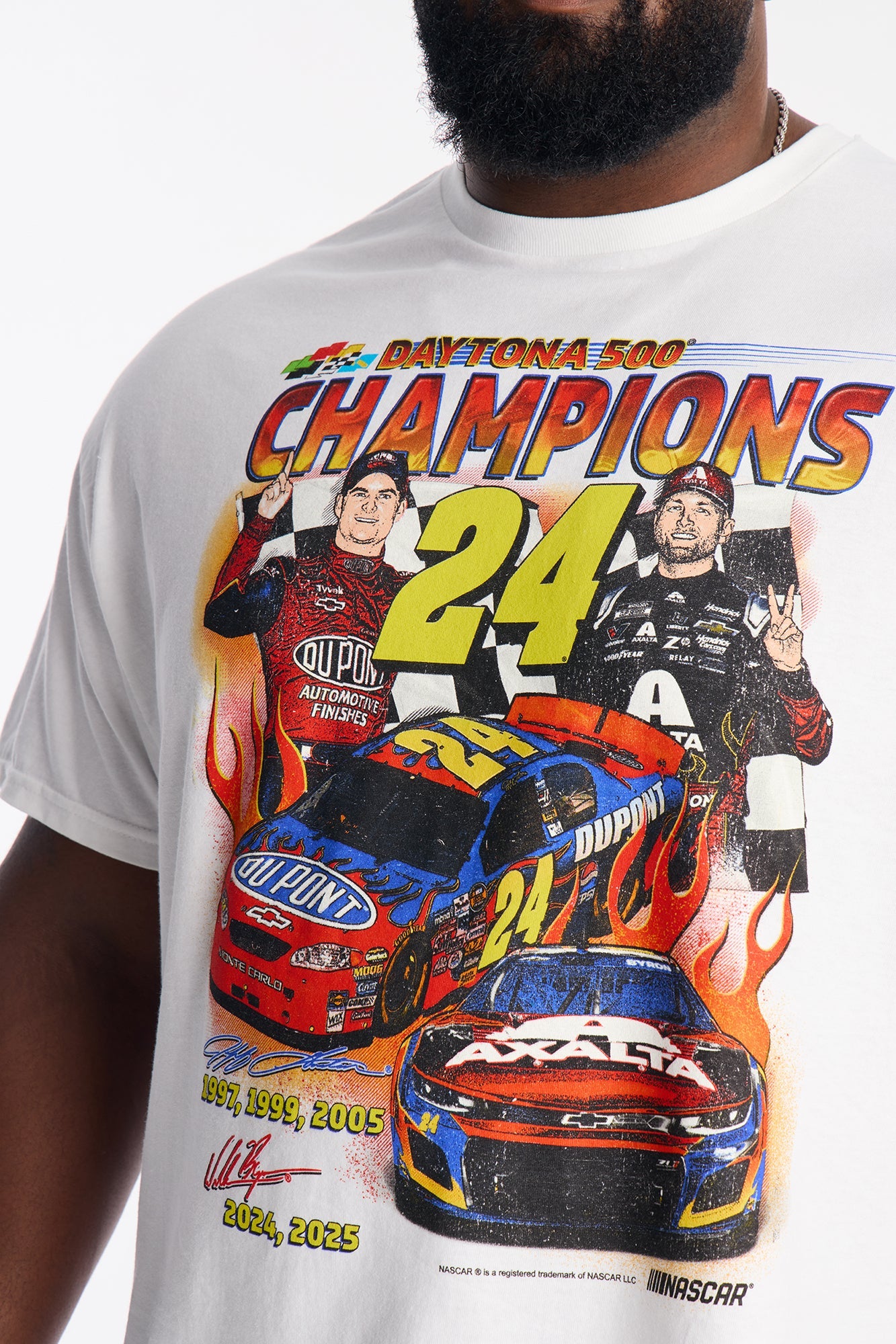 NASCAR Daytona 500 Vintage Short Sleeve Tee - White Fashion Nova