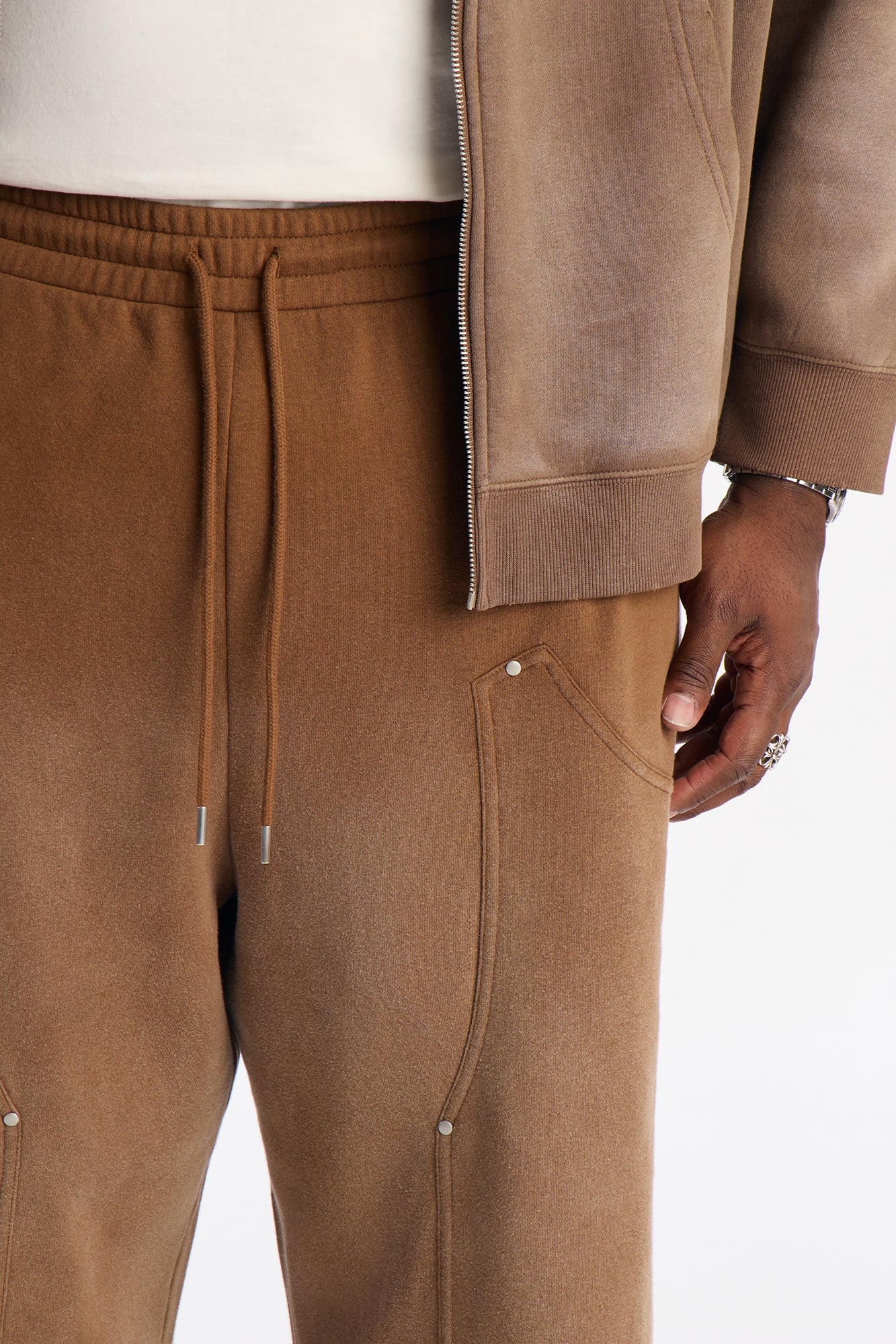 Wide Leg Carpenter Sweatpants - Brown Fashion Nova