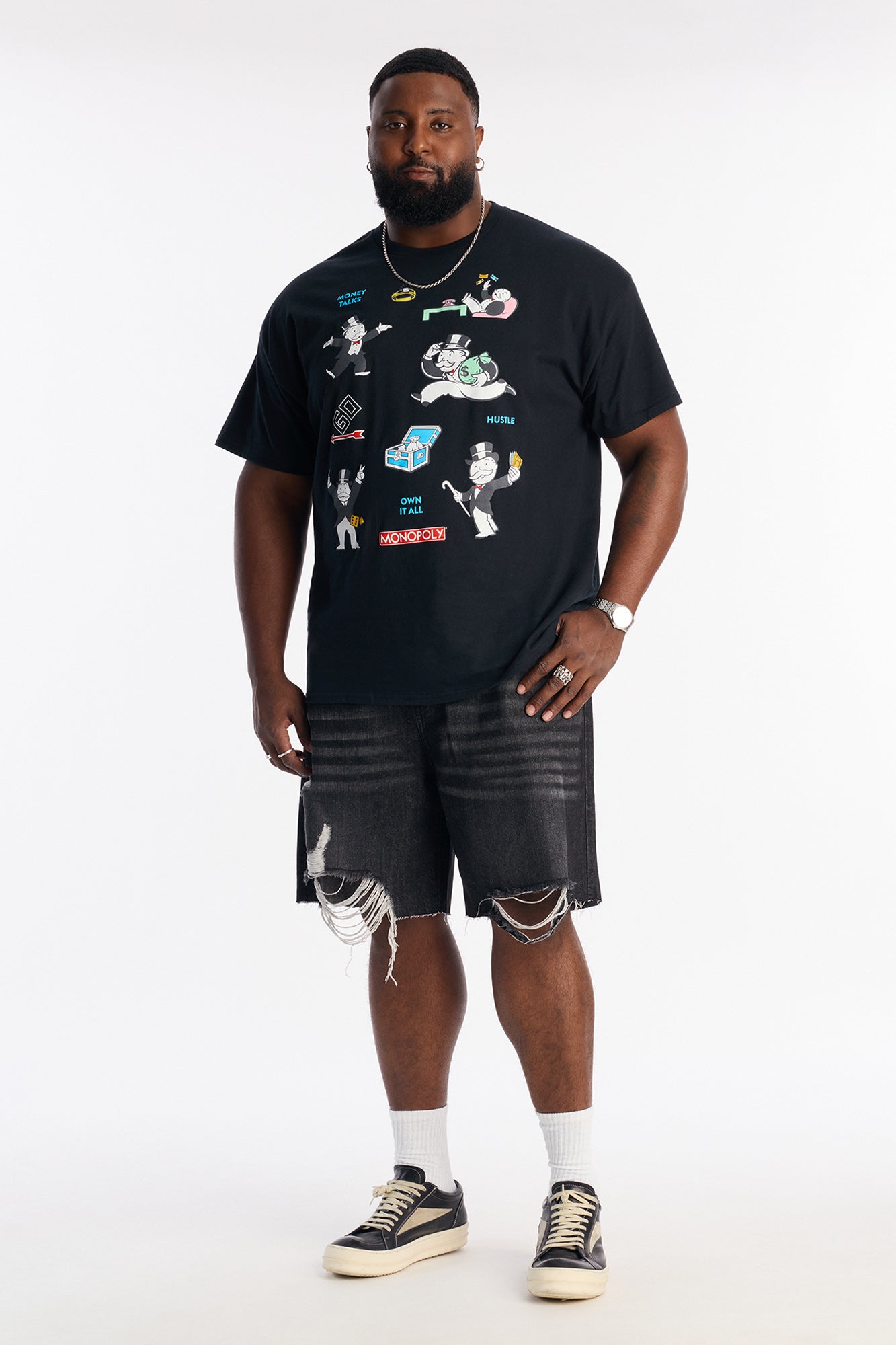 Monopoly Money Talks Short Sleeve Tee - Black Fashion Nova