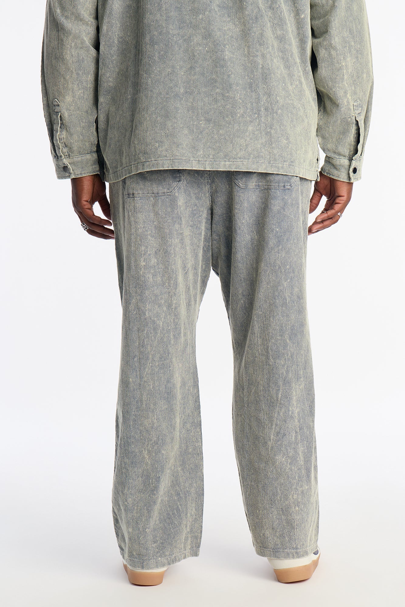 Straight Chi Town Corduroy Pant - Blue Wash Fashion Nova