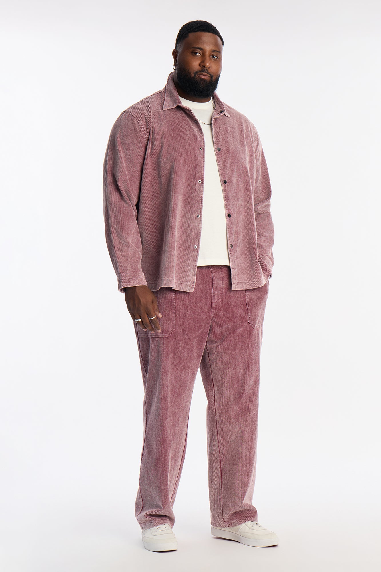 Straight Chi Town Corduroy Pant - Burgundy Fashion Nova