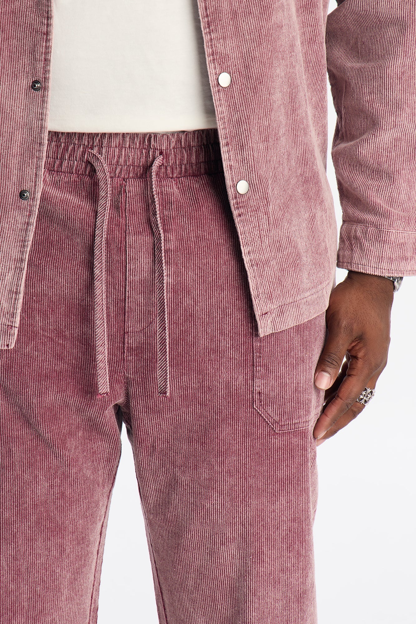 Straight Chi Town Corduroy Pant - Burgundy Fashion Nova