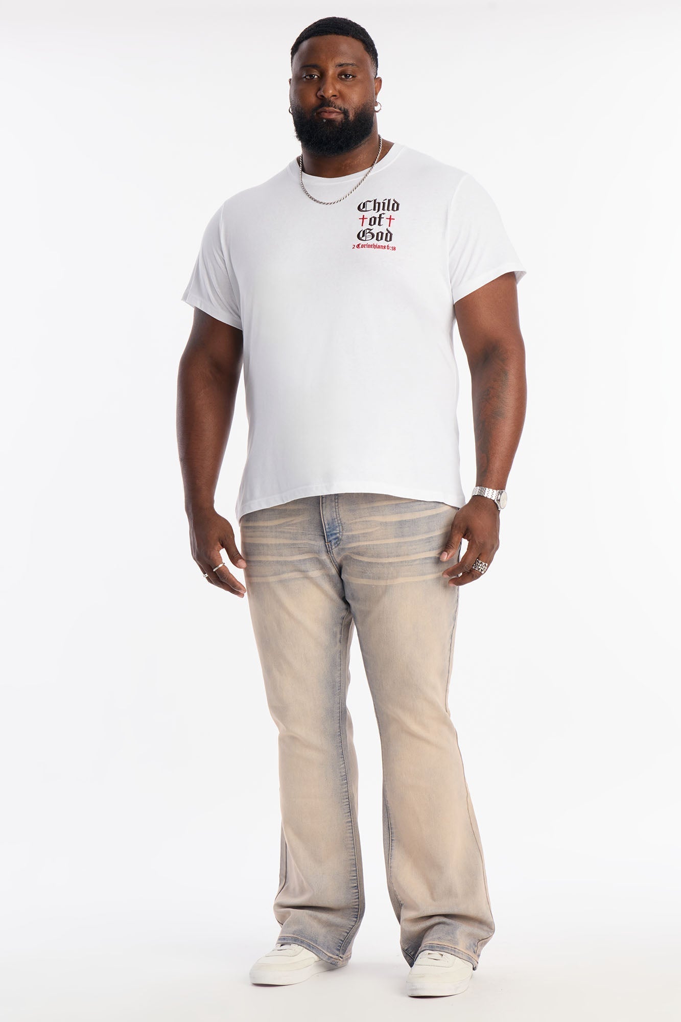 Child Of God Short Sleeve Tee - White Fashion Nova