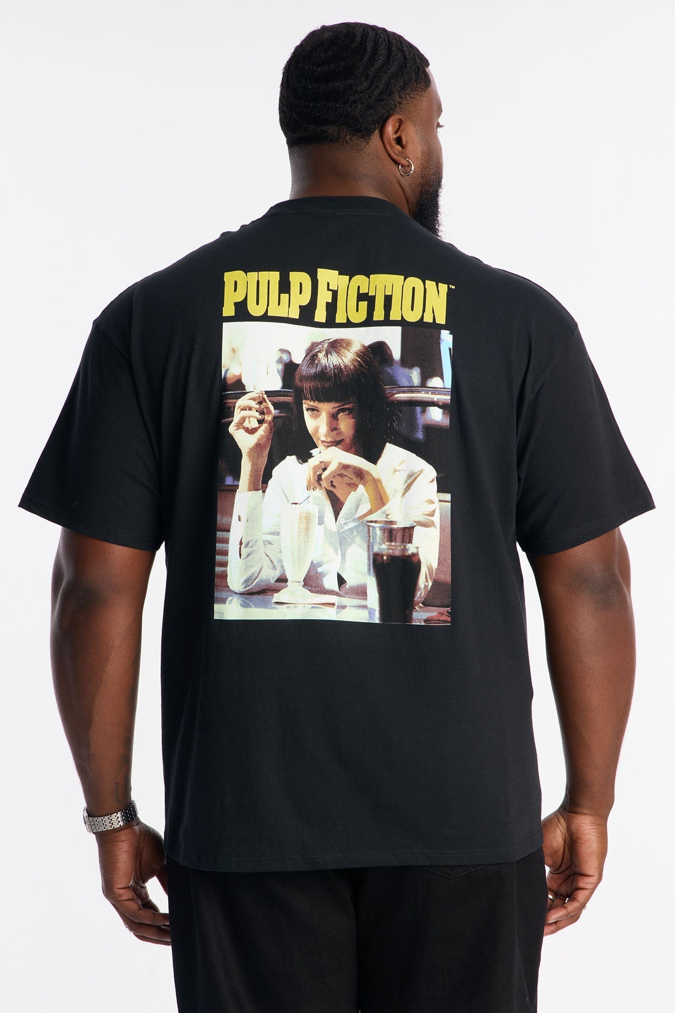 Pulp Fiction $5 Smoothie Short Sleeve Tee - Black Fashion Nova