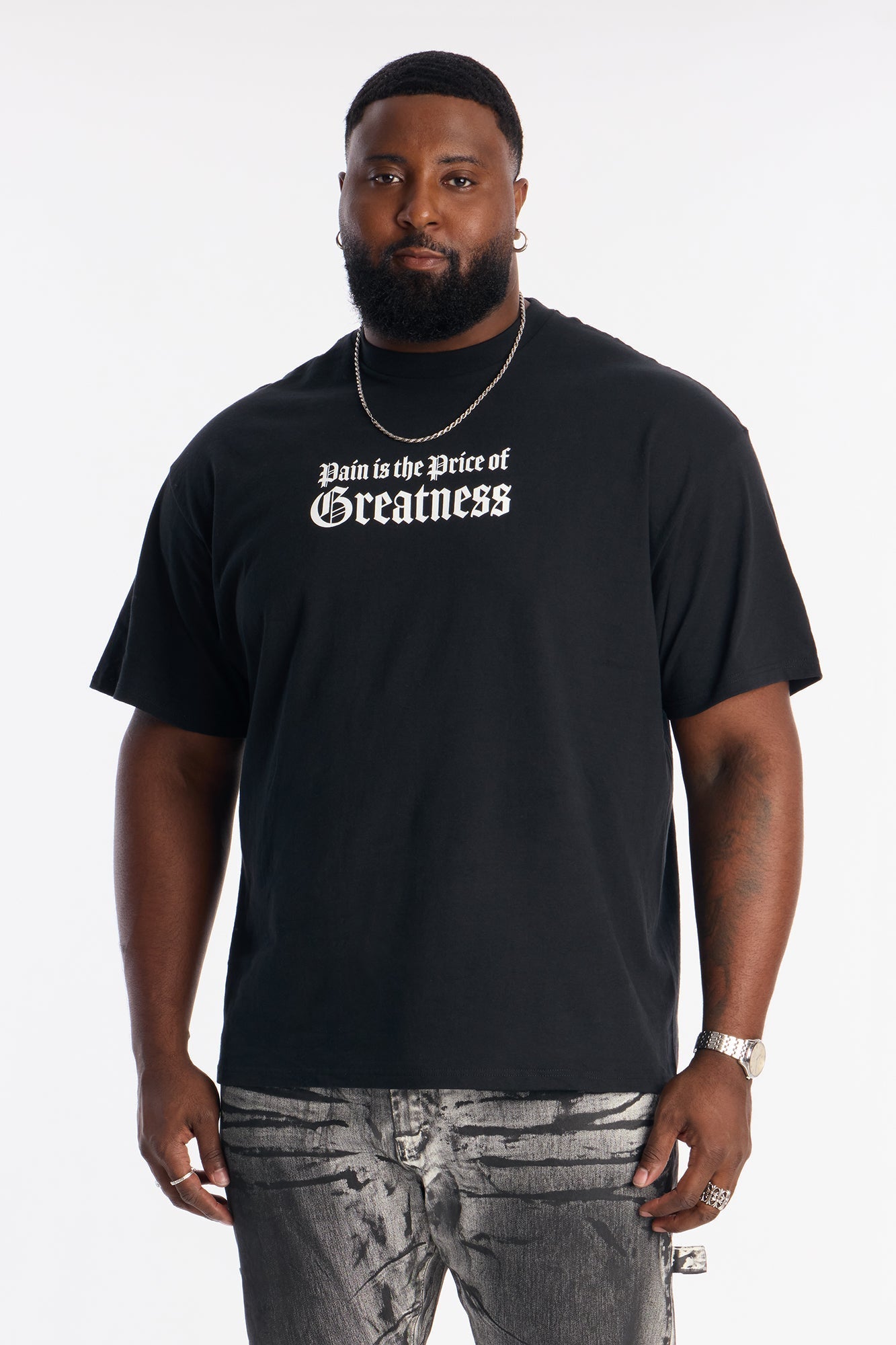 Glory And Greatness Short Sleeve Tee - Black Fashion Nova