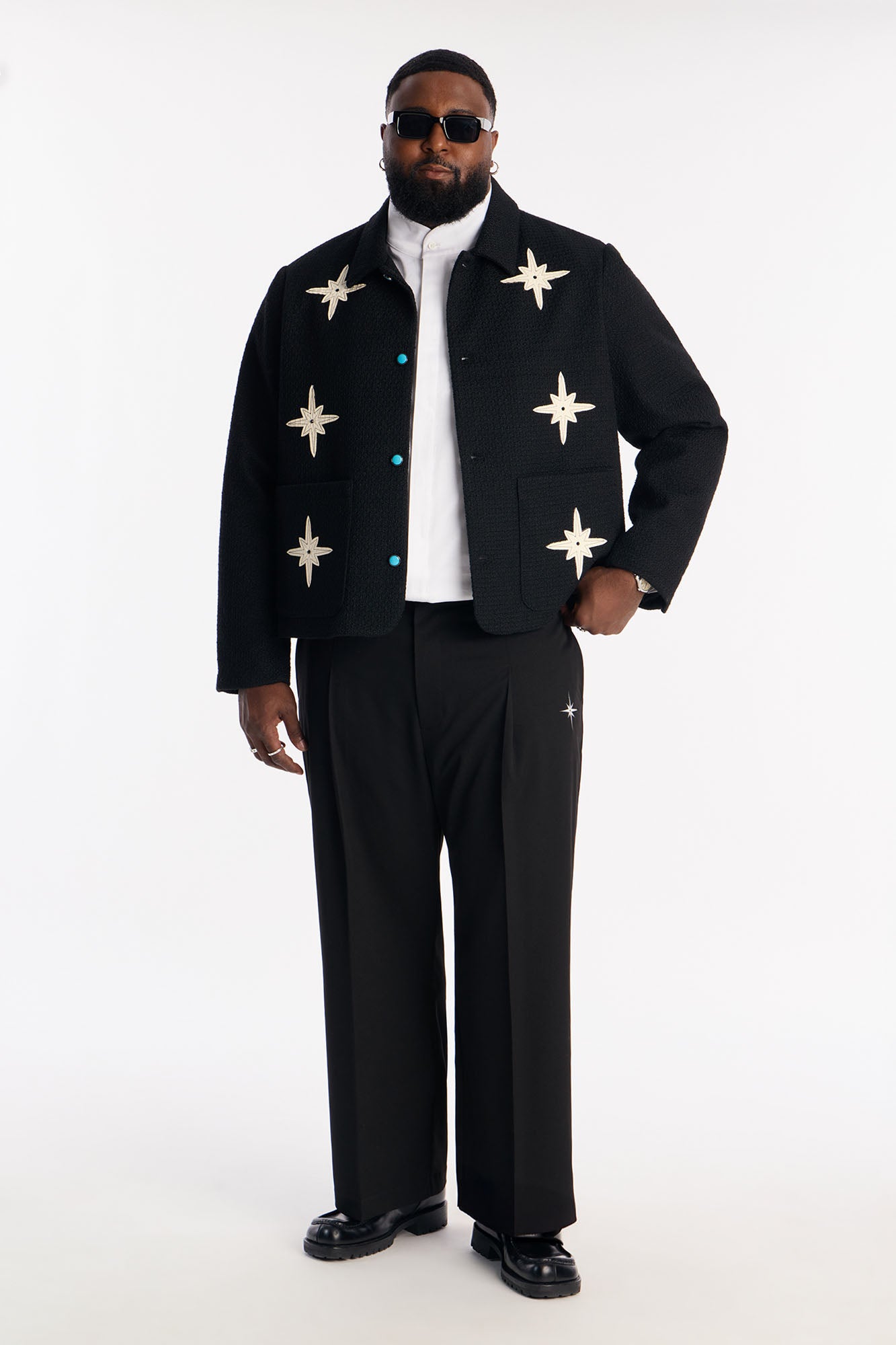 Straight Star Marker Trouser - Black Fashion Nova