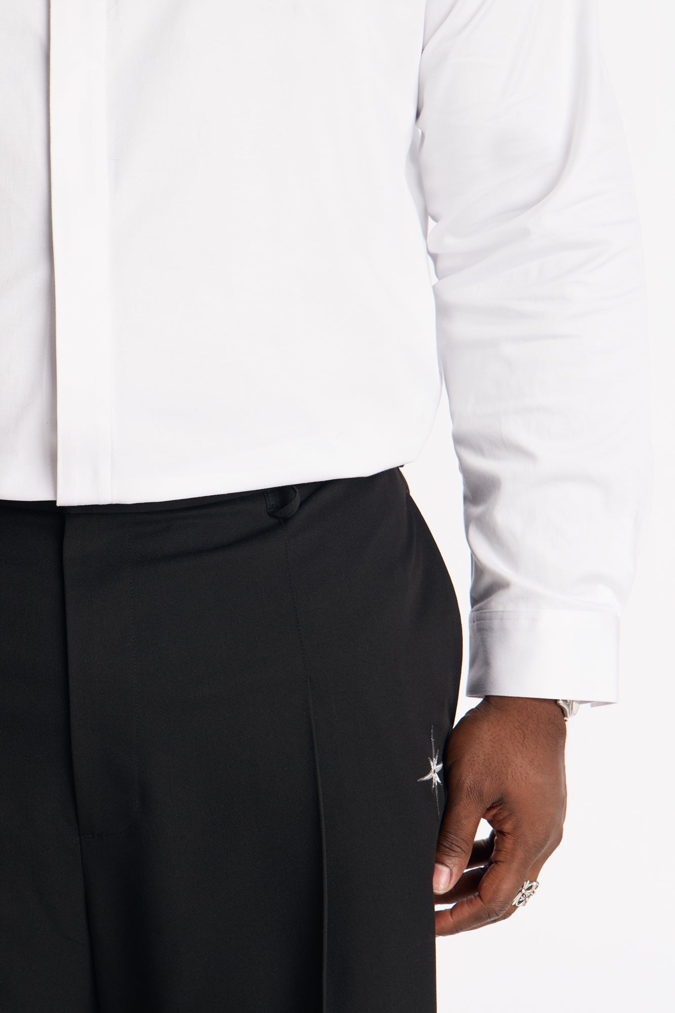 Straight Star Marker Trouser - Black Fashion Nova