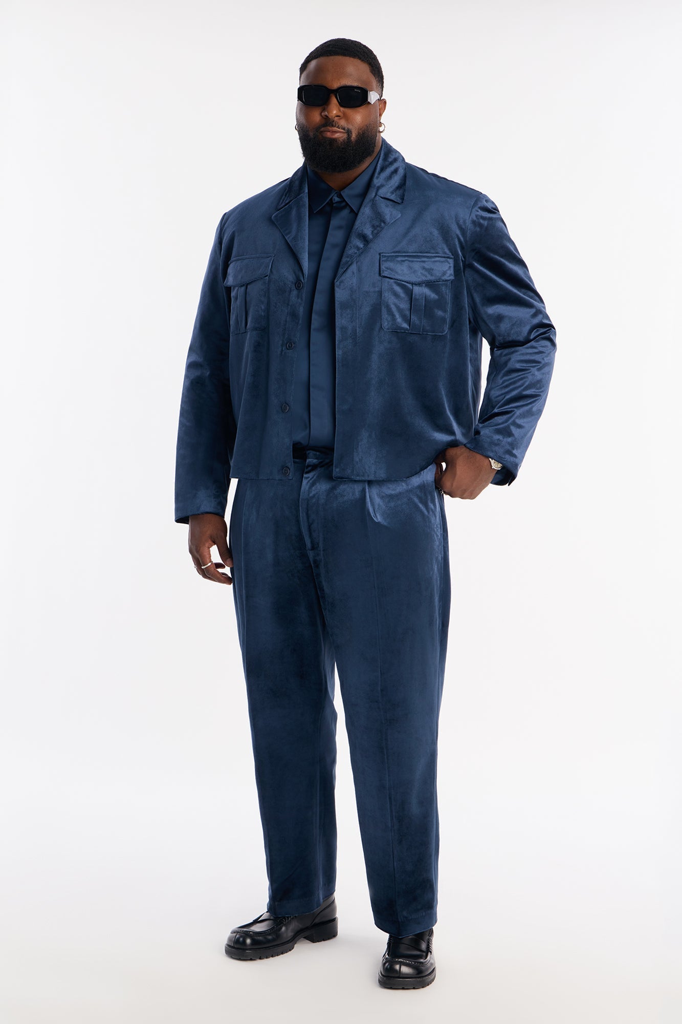 Straight Nimbus Celestine Trouser - Navy Fashion Nova