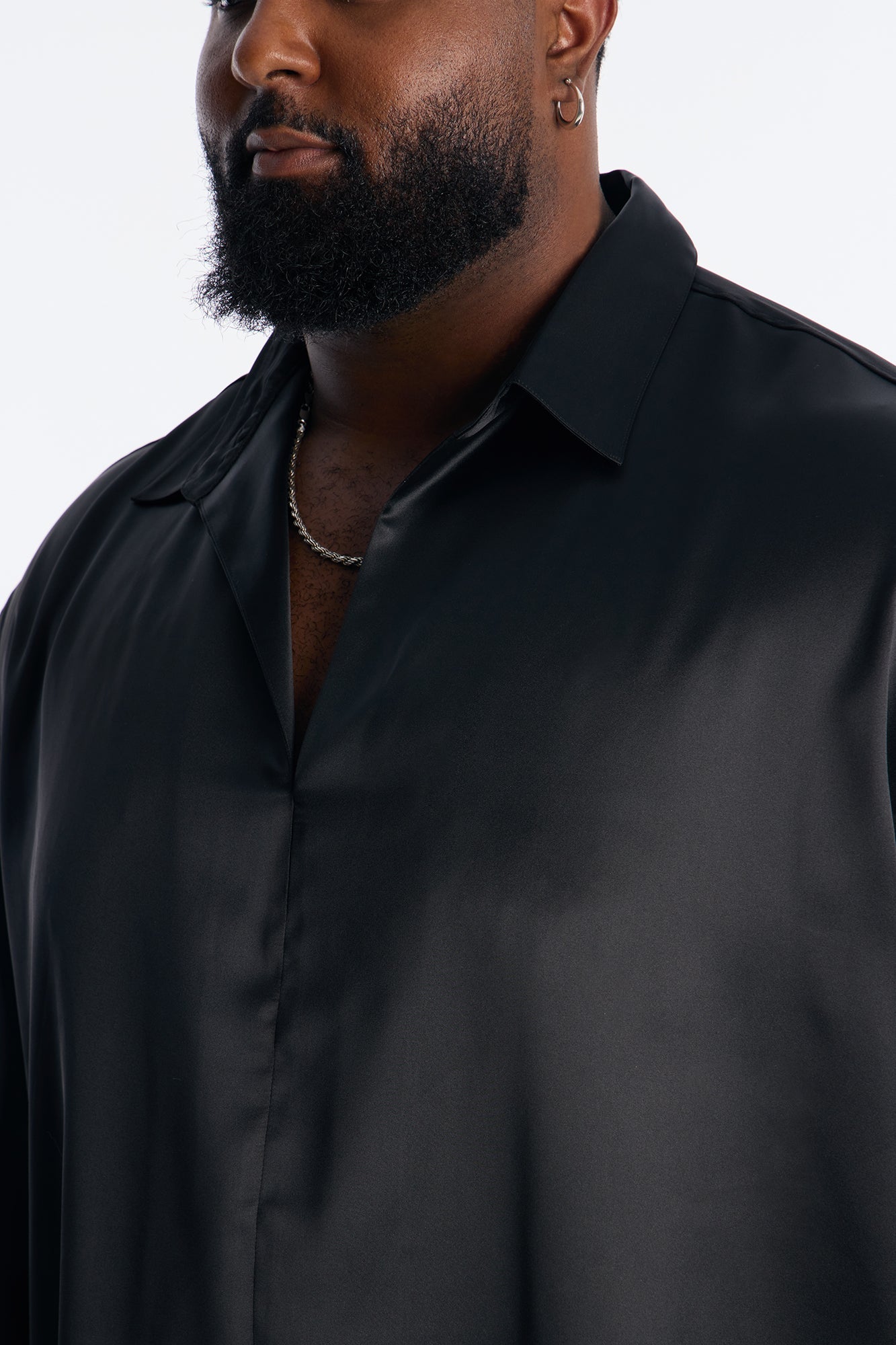 Relaxed Luxe Lumina Easy Flow Shirt - Black Fashion Nova
