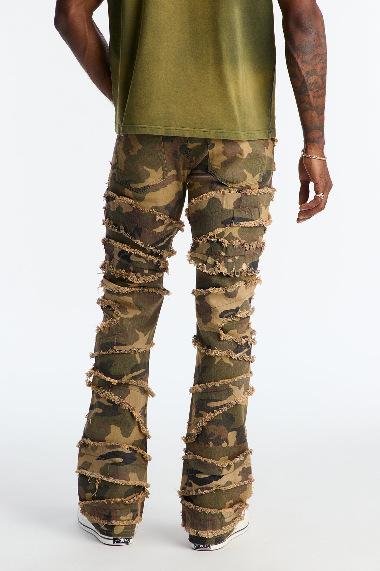 Stacked Skinny Flare In It Camo Pants - Camouflage Fashion Nova