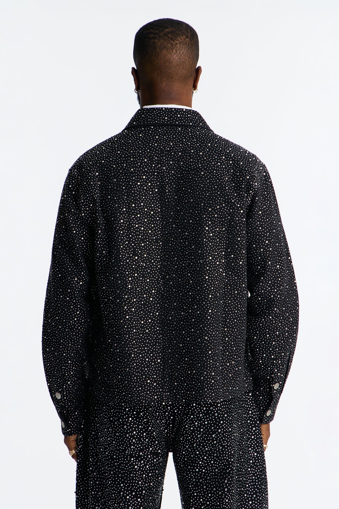 Iced Obsidian Button Up - Black Fashion Nova