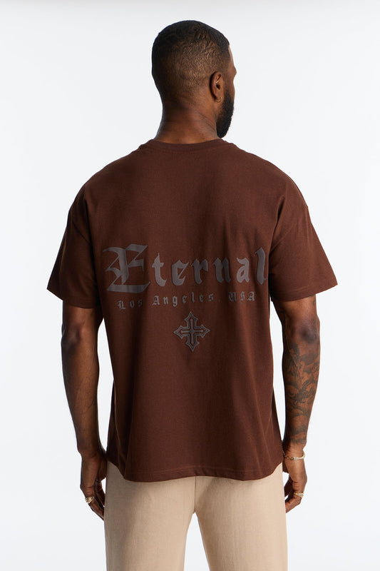 Eternal LA Short Sleeve Tee - Dark Brown Fashion Nova