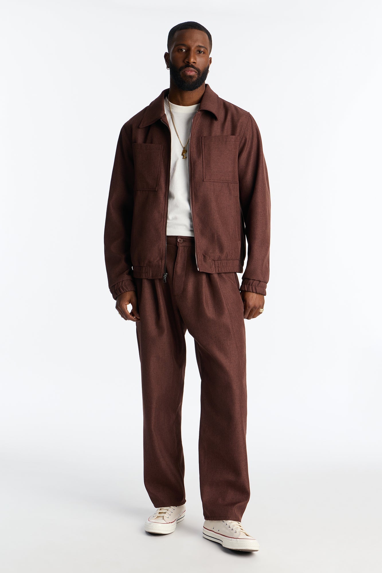 Relaxed Zip Tone Jacket - Brown Fashion Nova