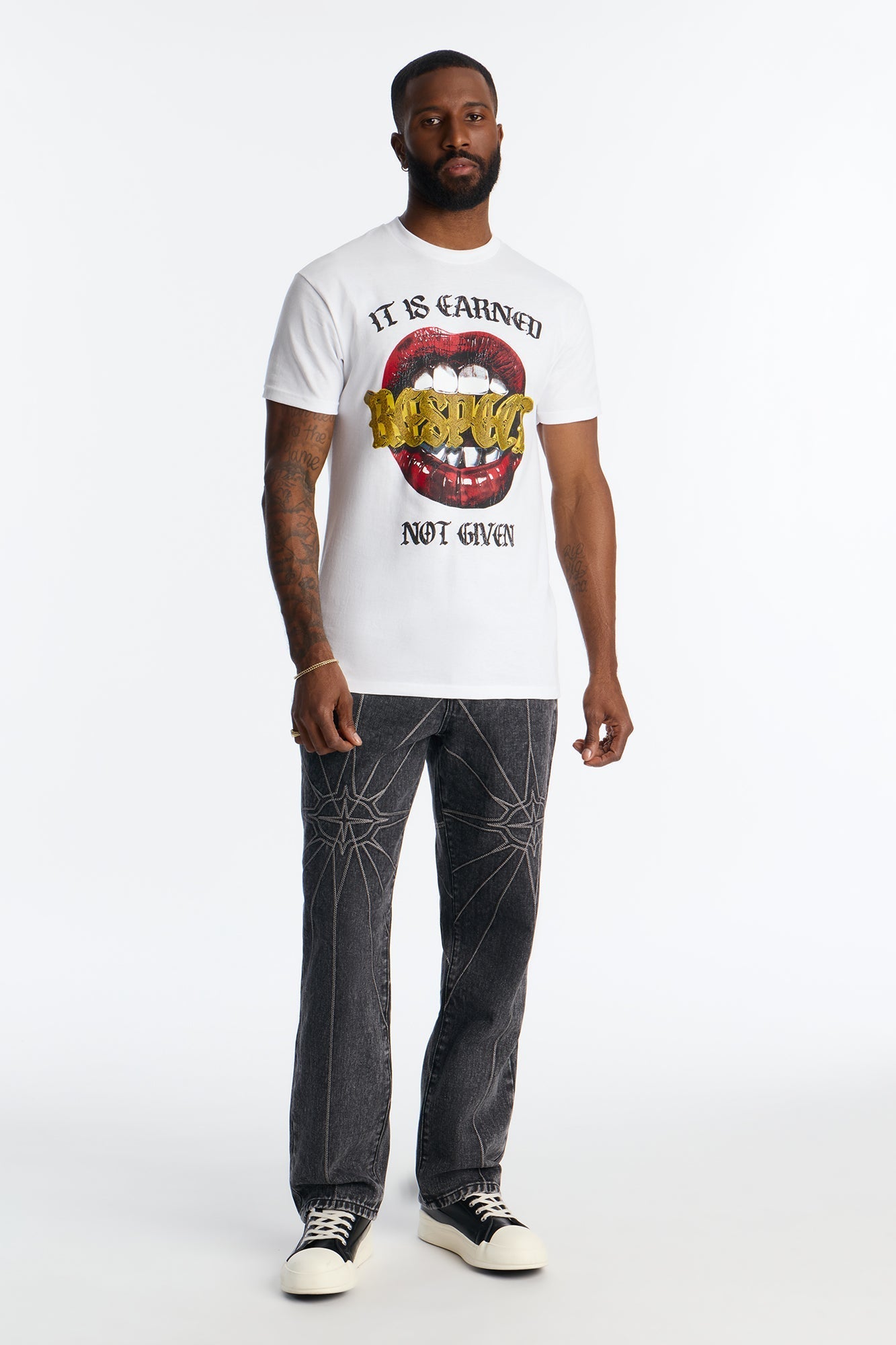 Respect Is Earned Short Sleeve Tee - White Fashion Nova