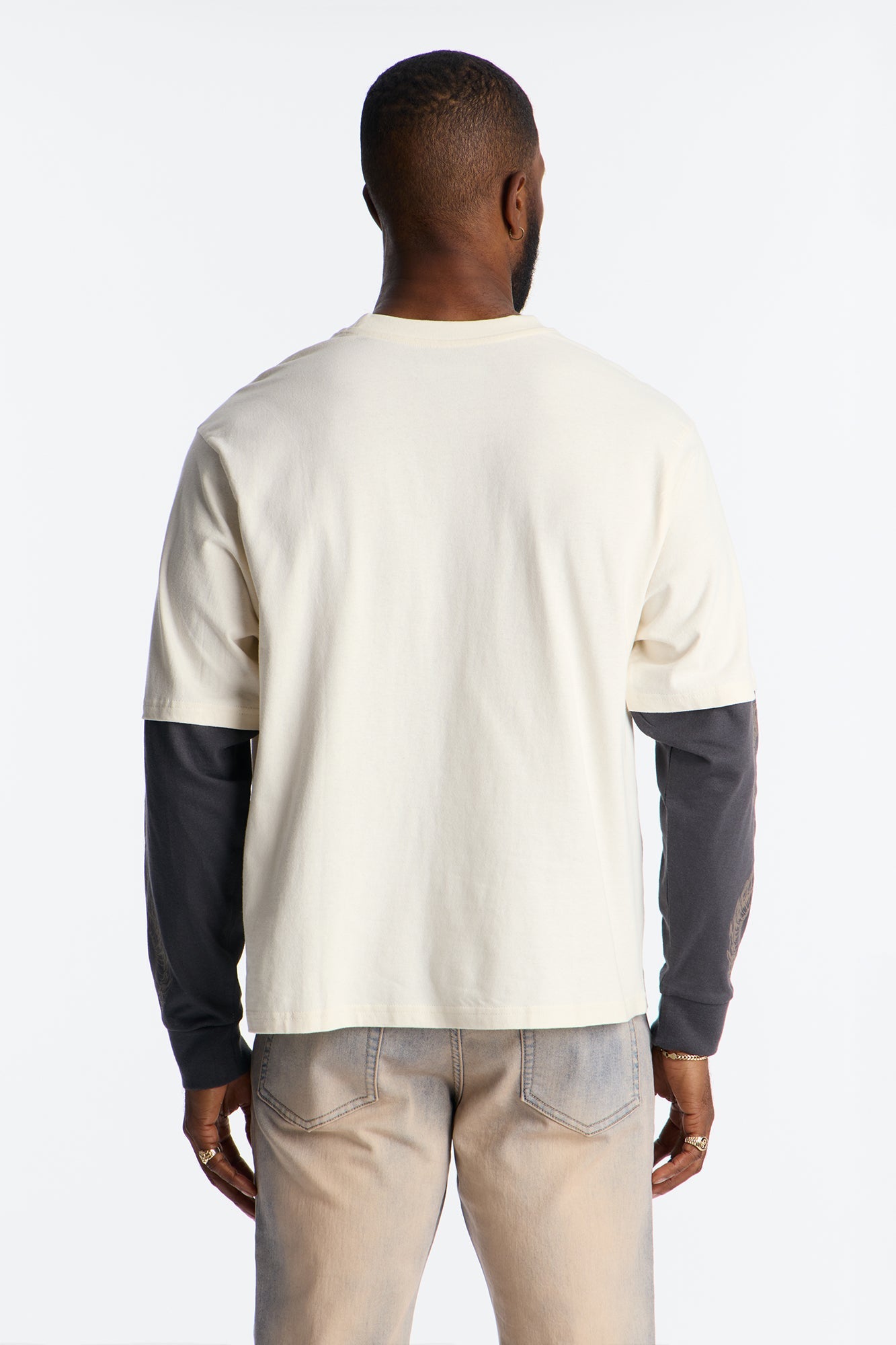 King Type Shii 2fer Long Sleeve Tee - White Fashion Nova