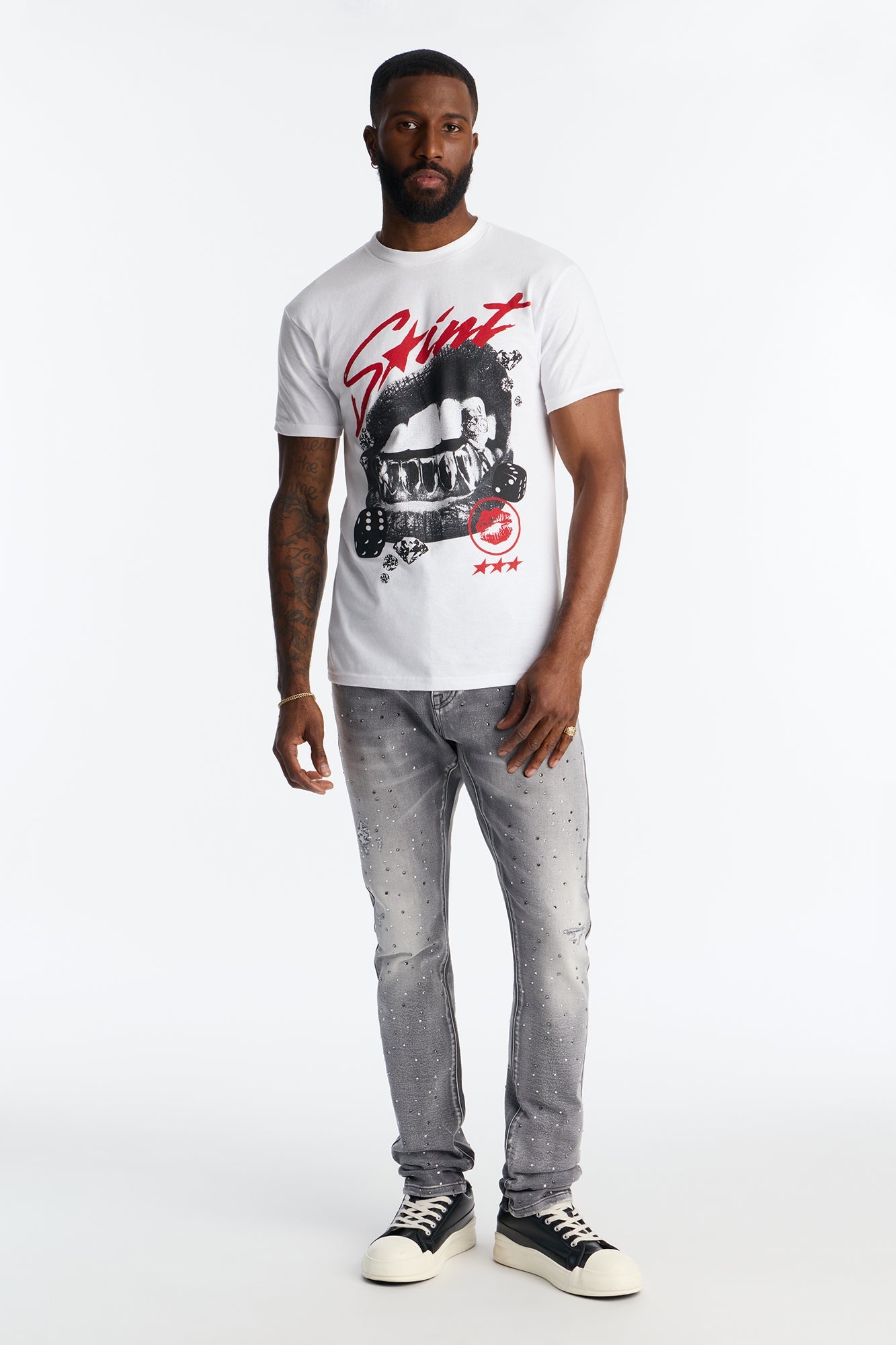 Saint Star Short Sleeve Tee - White Fashion Nova
