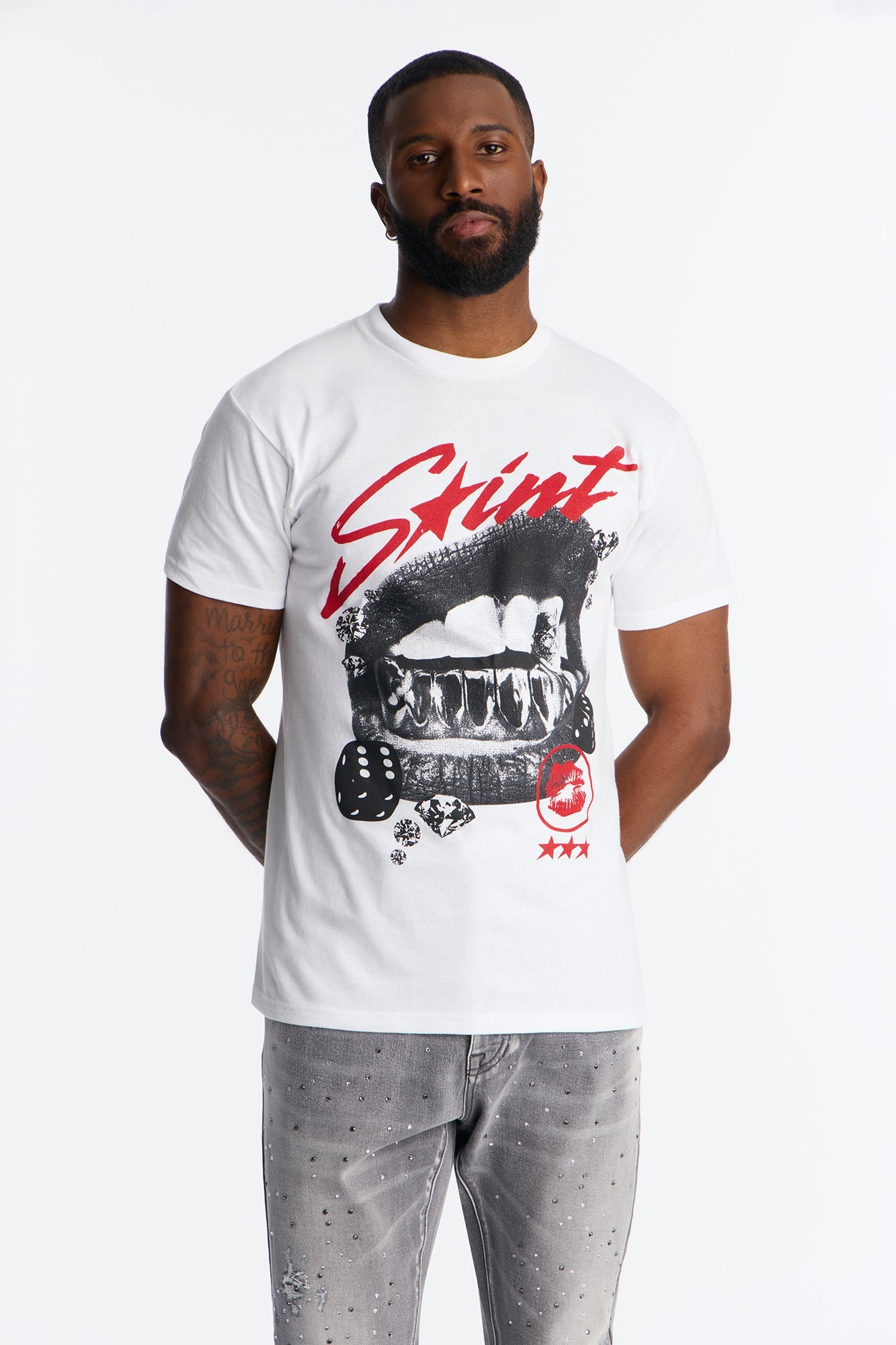 Saint Star Short Sleeve Tee - White Fashion Nova