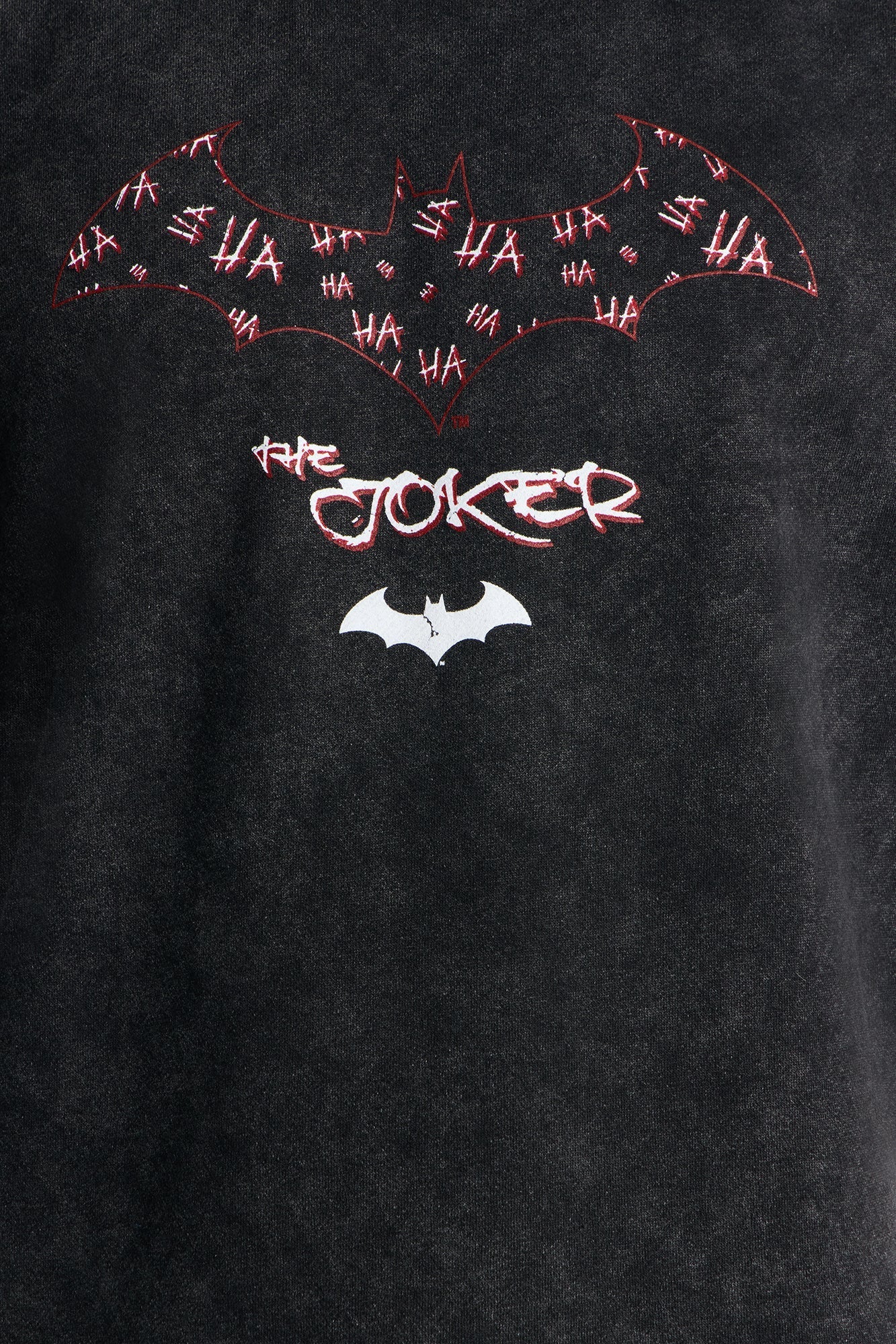 Oversized Joker Anarchy Short Sleeve Fleece Tee - Black Wash Fashion Nova