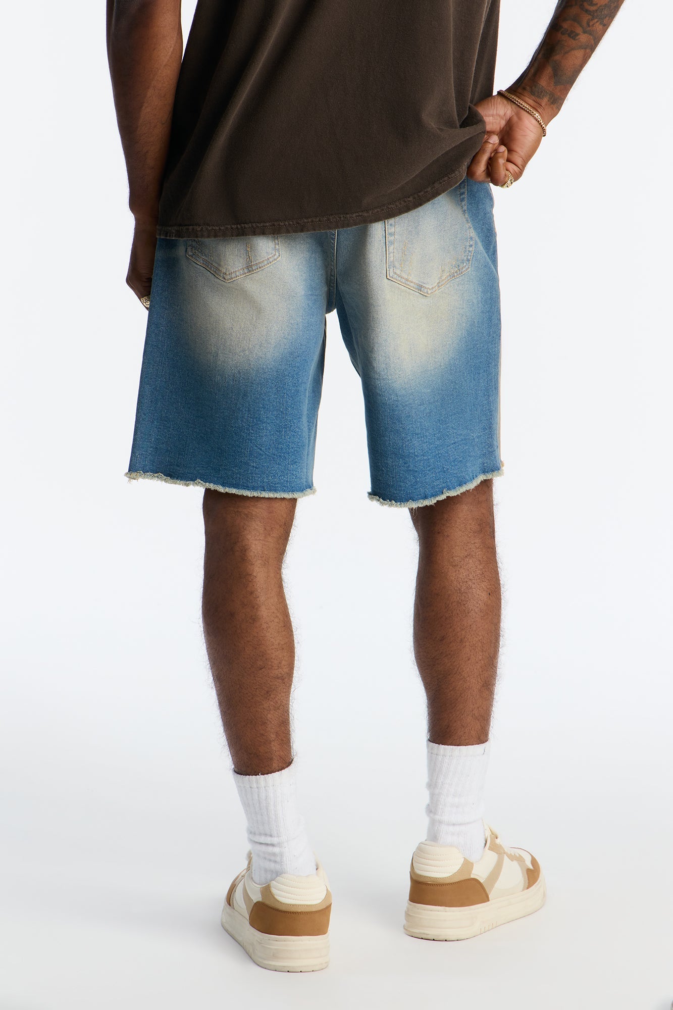 Lounge Relaxed Denim Shorts - Vintage Wash Fashion Nova