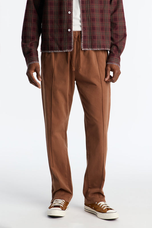 Slim Pintuck Zipper Pant - Brown Fashion Nova